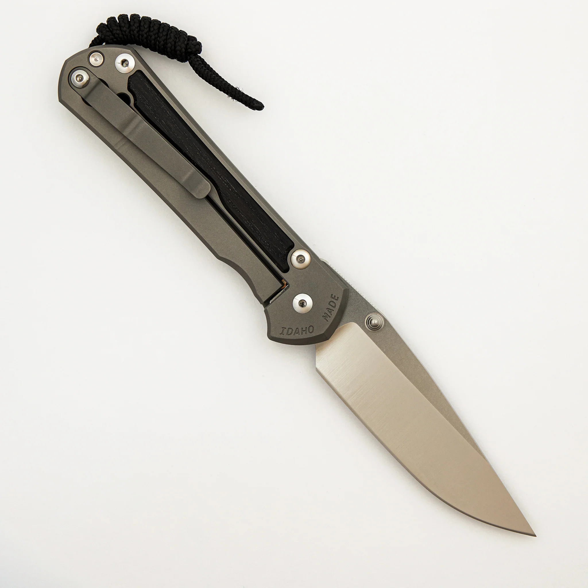 Large Sebenza 31 - Bog Oak Inlay - Drop Point Polished CPM MagnaCut Blade - Silver Double Thumb Lugs - Image 23