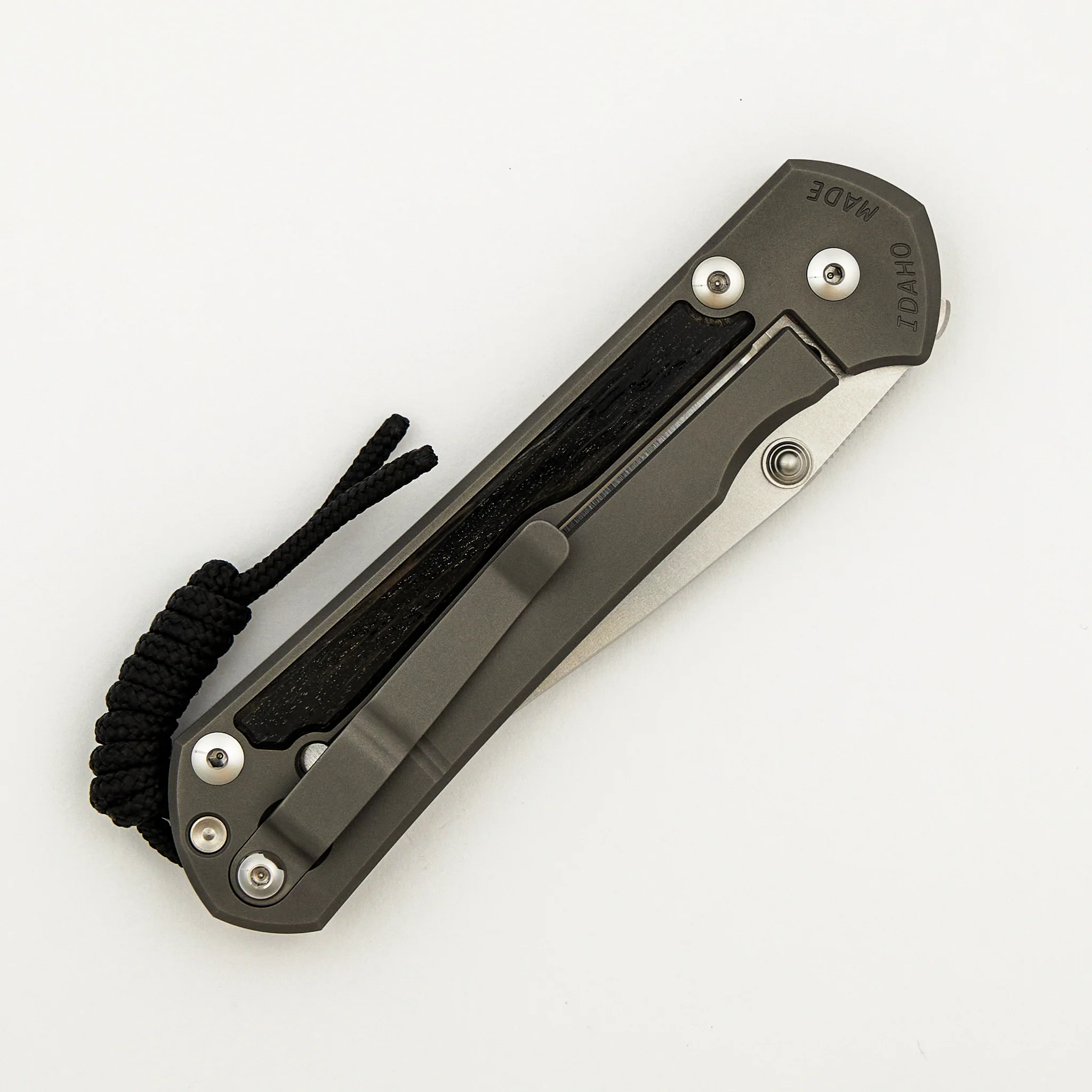 Large Sebenza 31 - Bog Oak Inlay - Drop Point Polished CPM MagnaCut Blade - Silver Double Thumb Lugs - Image 32