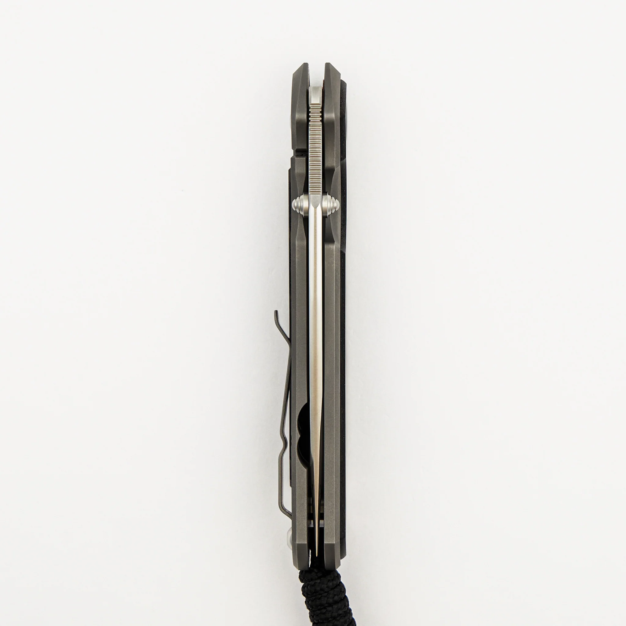 Large Sebenza 31 - Bog Oak Inlay - Polished Drop Point CPM MagnaCut Blade - Silver Double Thumb Lugs - Image 12