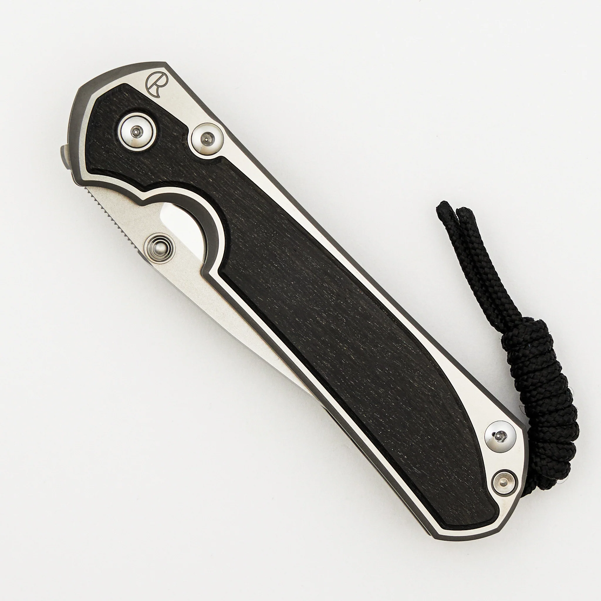 Large Sebenza 31 - Bog Oak Inlay - Polished Drop Point CPM MagnaCut Blade - Silver Double Thumb Lugs - Image 17