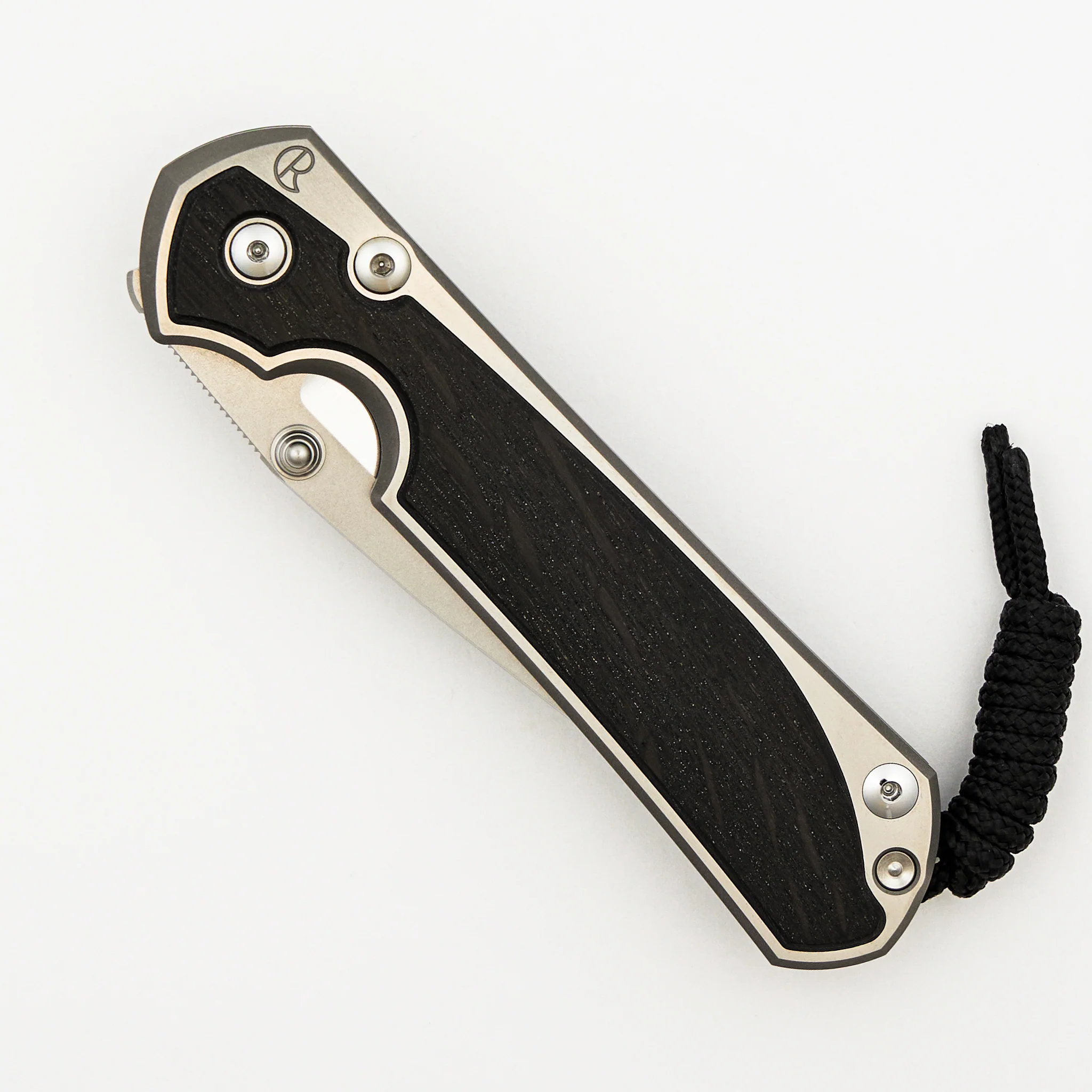 Large Sebenza 31 - Bog Oak Inlay - Polished Drop Point CPM MagnaCut Blade - Silver Double Thumb Lugs - Image 31