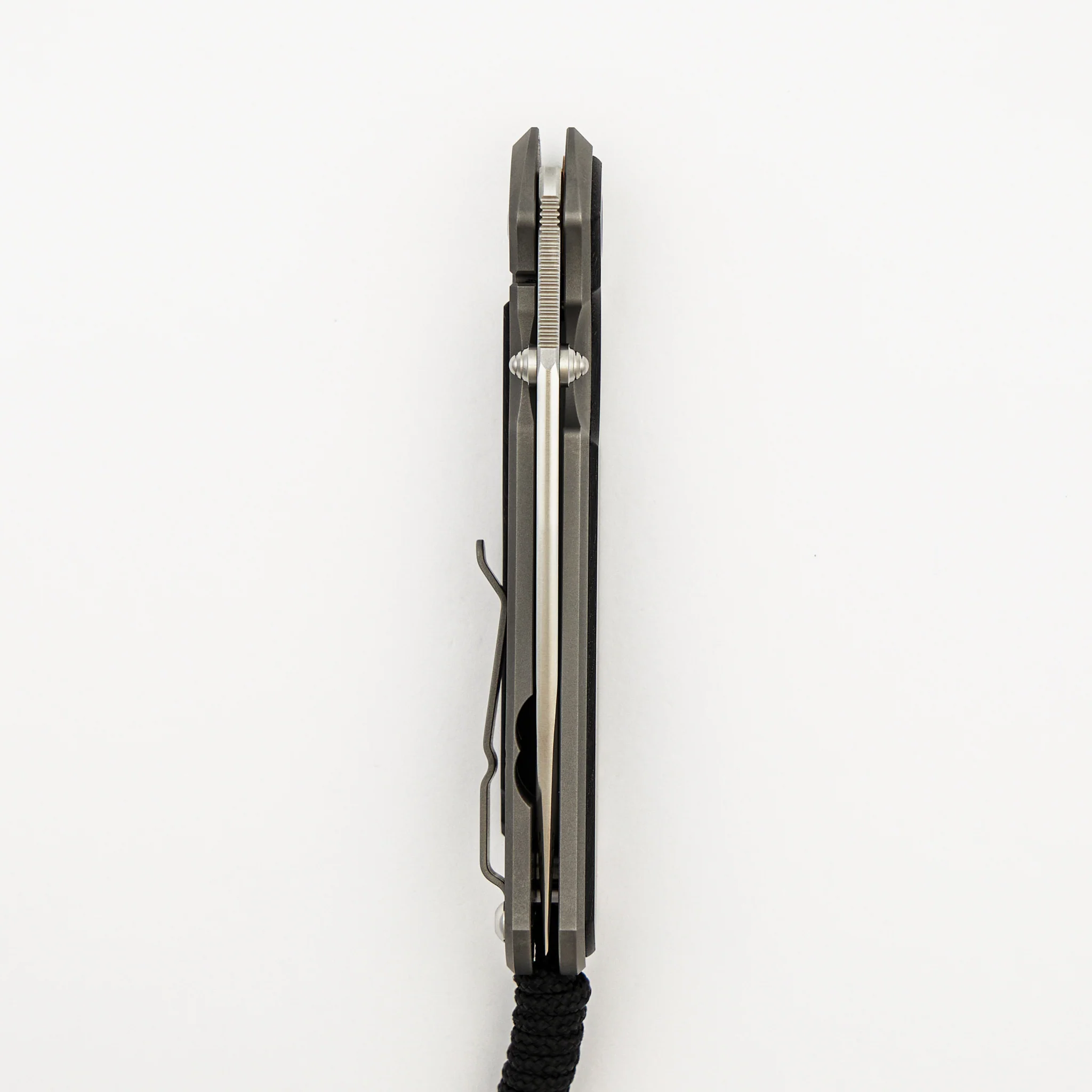 Large Sebenza 31 - Bog Oak Inlay - Polished Drop Point CPM MagnaCut Blade - Silver Double Thumb Lugs - Image 33