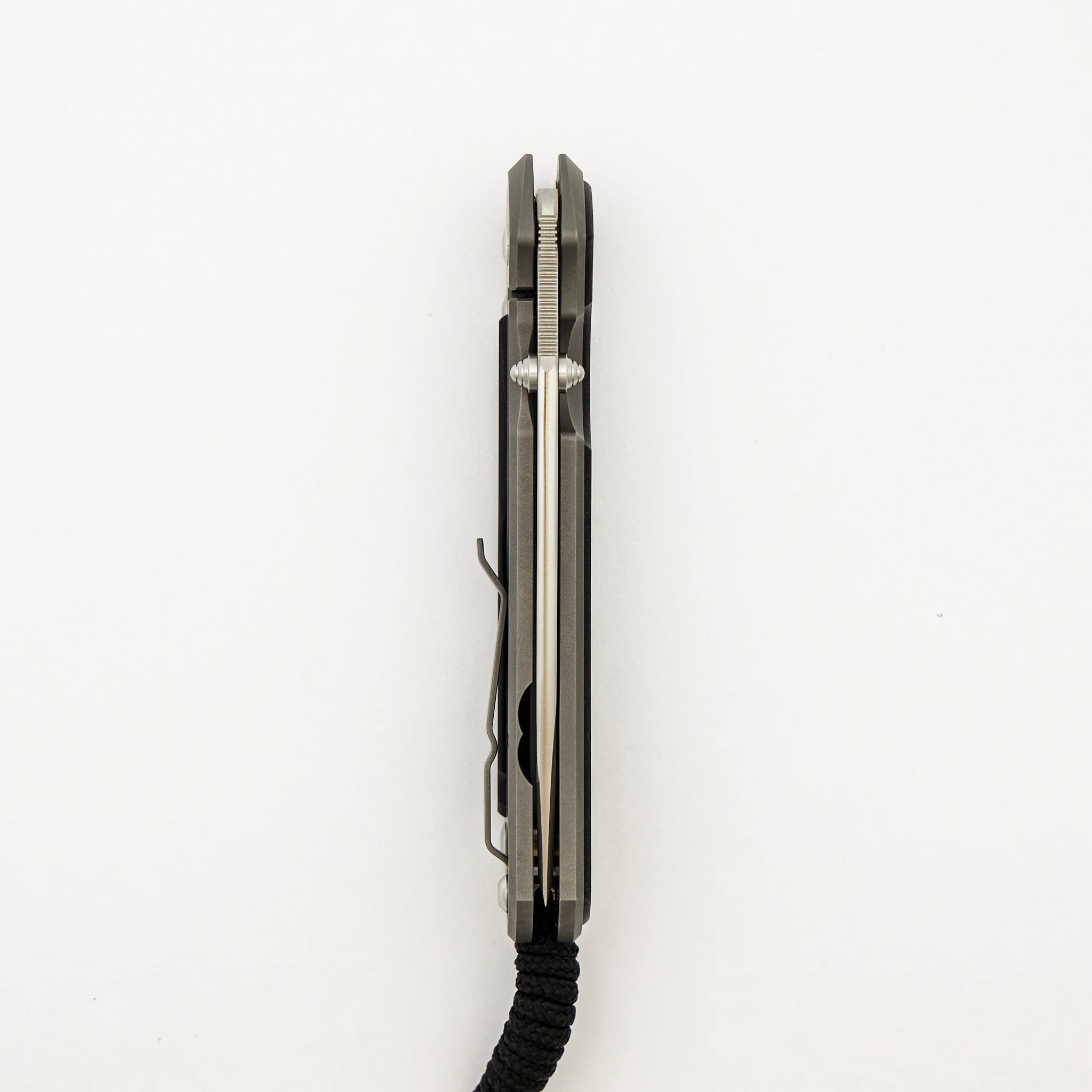 Large Sebenza 31 - Bog Oak Inlay - Tanto CPM MagnaCut Blade - Silver Double Thumb Lugs - Image 5