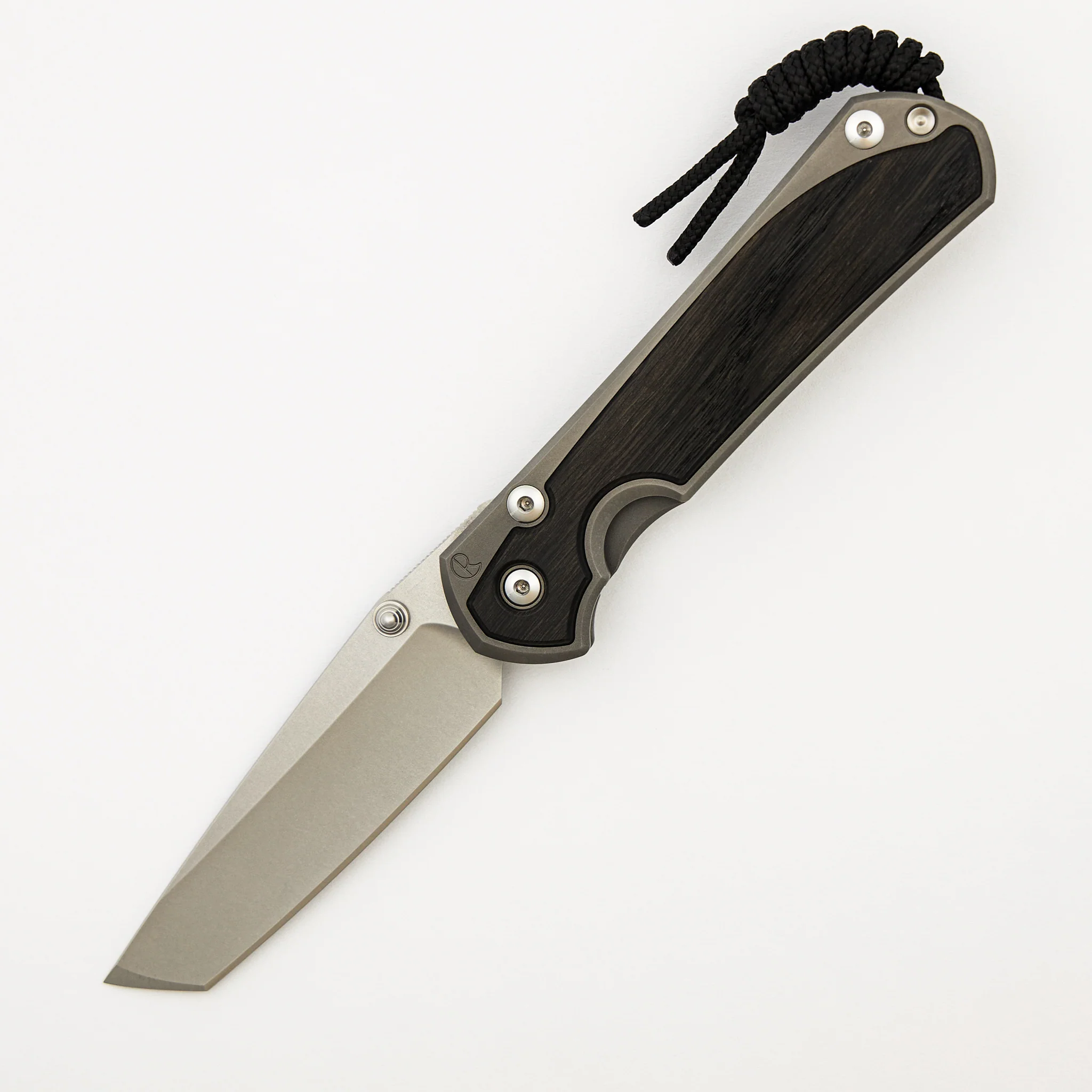 Large Sebenza 31 - Bog Oak Inlay - Tanto CPM MagnaCut Blade - Silver Double Thumb Lugs - Image 8