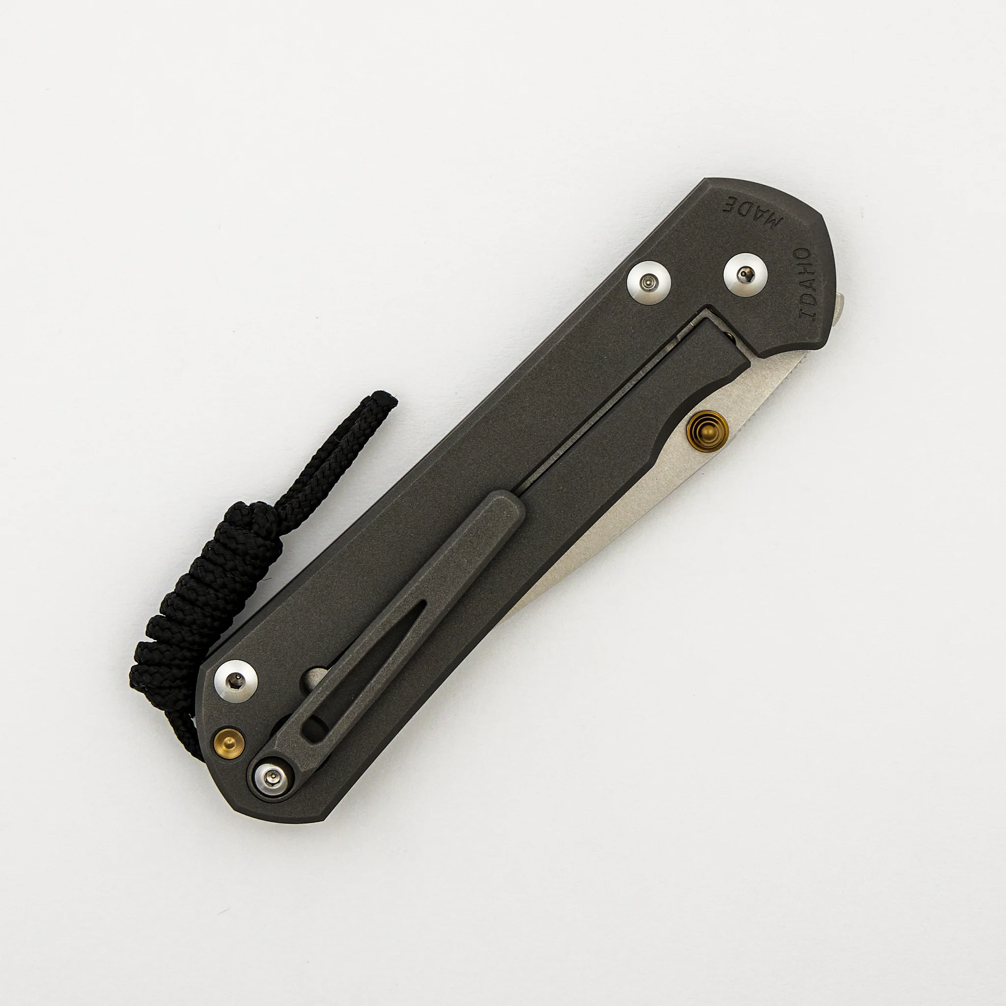 Large Sebenza 31 - Drop Point CPM MagnaCut Blade - MIM Clip - Gold Double Thumb Lugs - Image 4