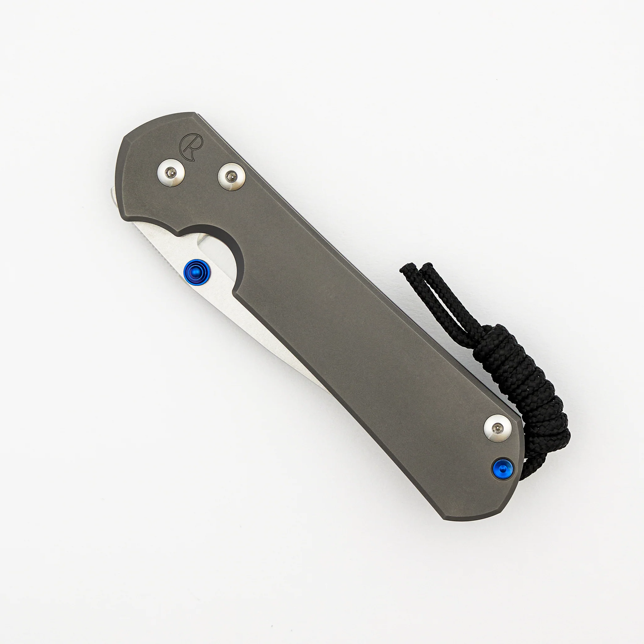 Large Sebenza 31 - Drop Point Polished CPM MagnaCut Blade - Glass Blasted - Blue Single Thumb Lug - Image 3