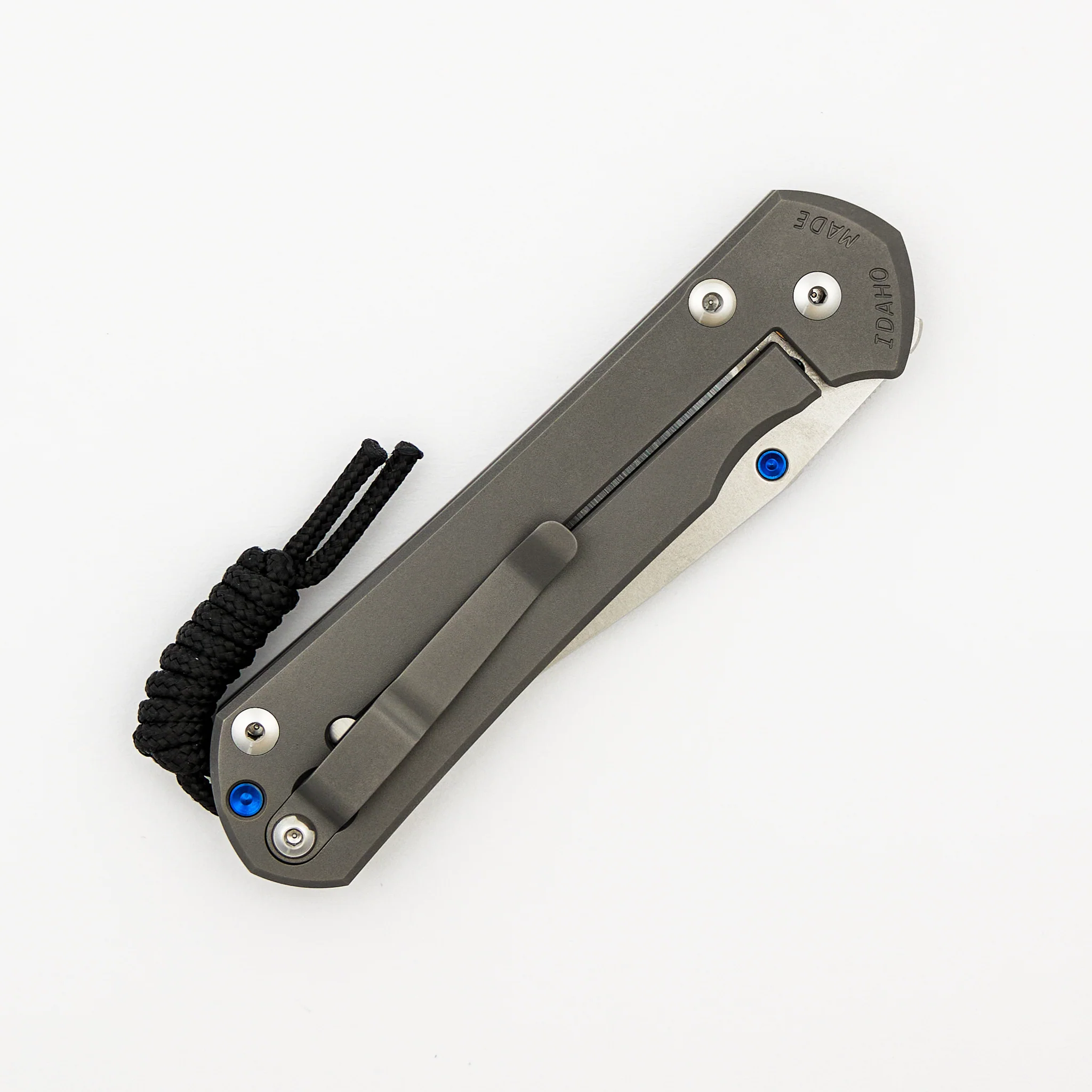 Large Sebenza 31 - Drop Point Polished CPM MagnaCut Blade - Glass Blasted - Blue Single Thumb Lug - Image 4
