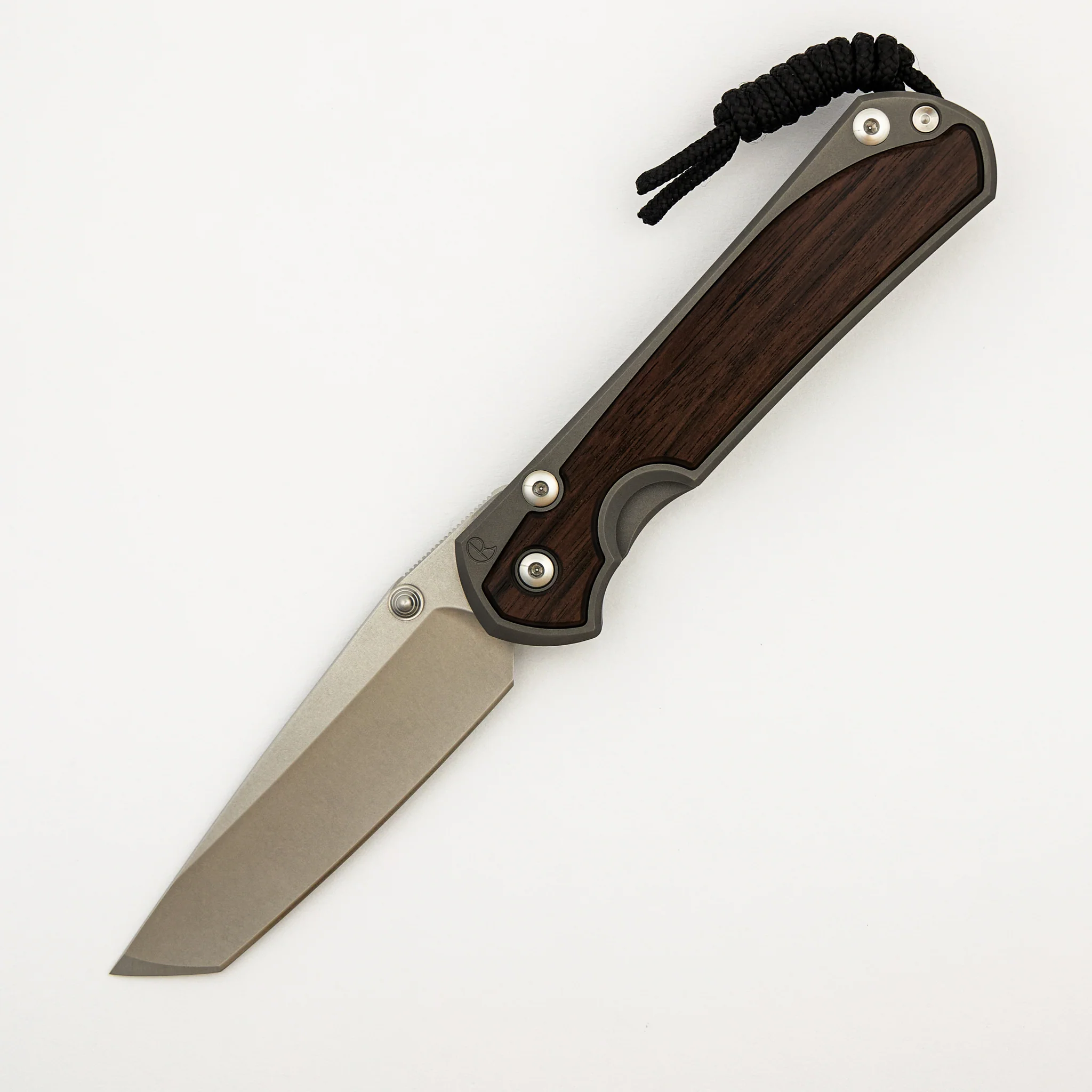 Large Sebenza 31 - Macassar Ebony Inlay - Tanto CPM MagnaCut Blade - Silver Double Thumb Lugs - Image 29