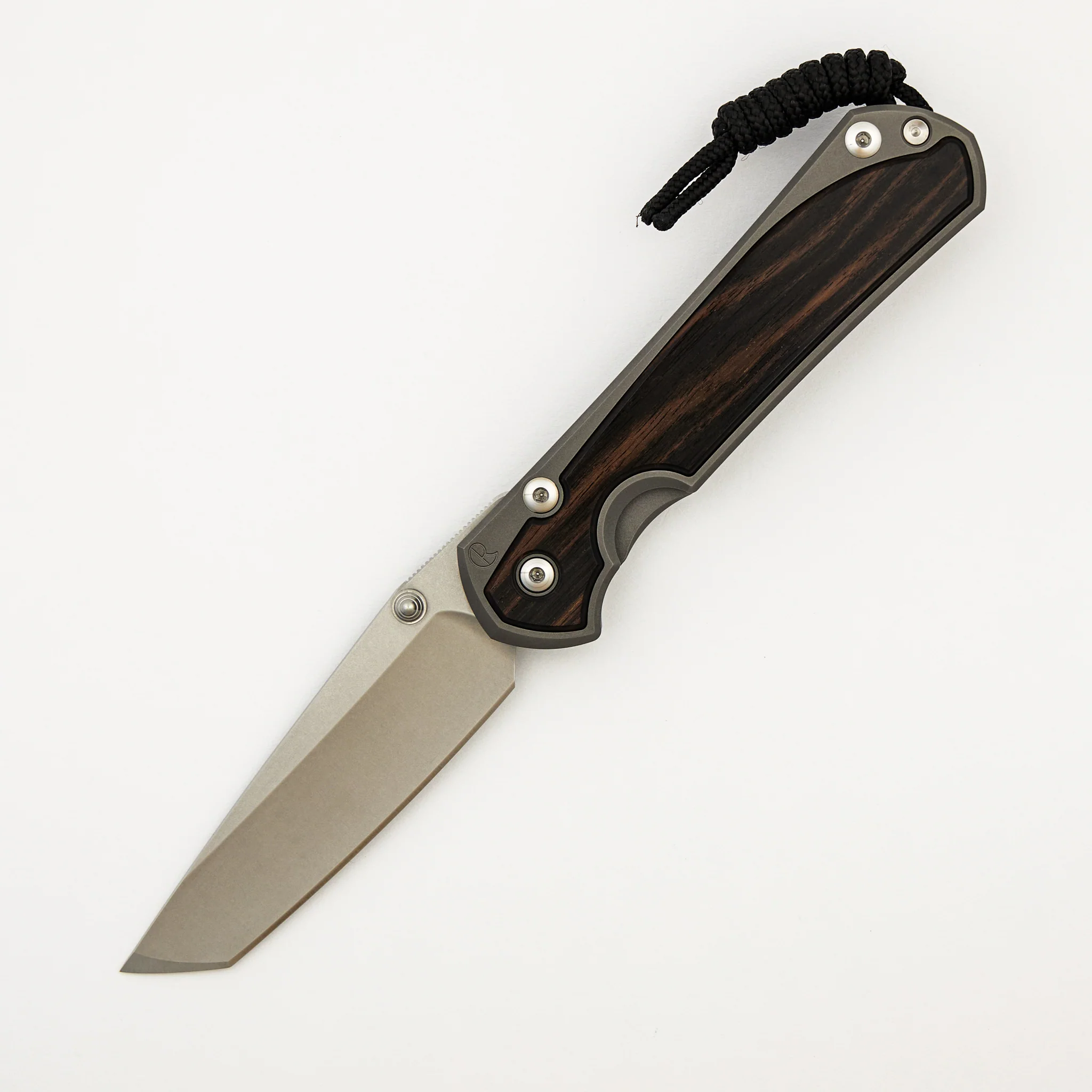 Large Sebenza 31 - Macassar Ebony Inlay - Tanto CPM MagnaCut Blade - Silver Double Thumb Lugs - Image 36