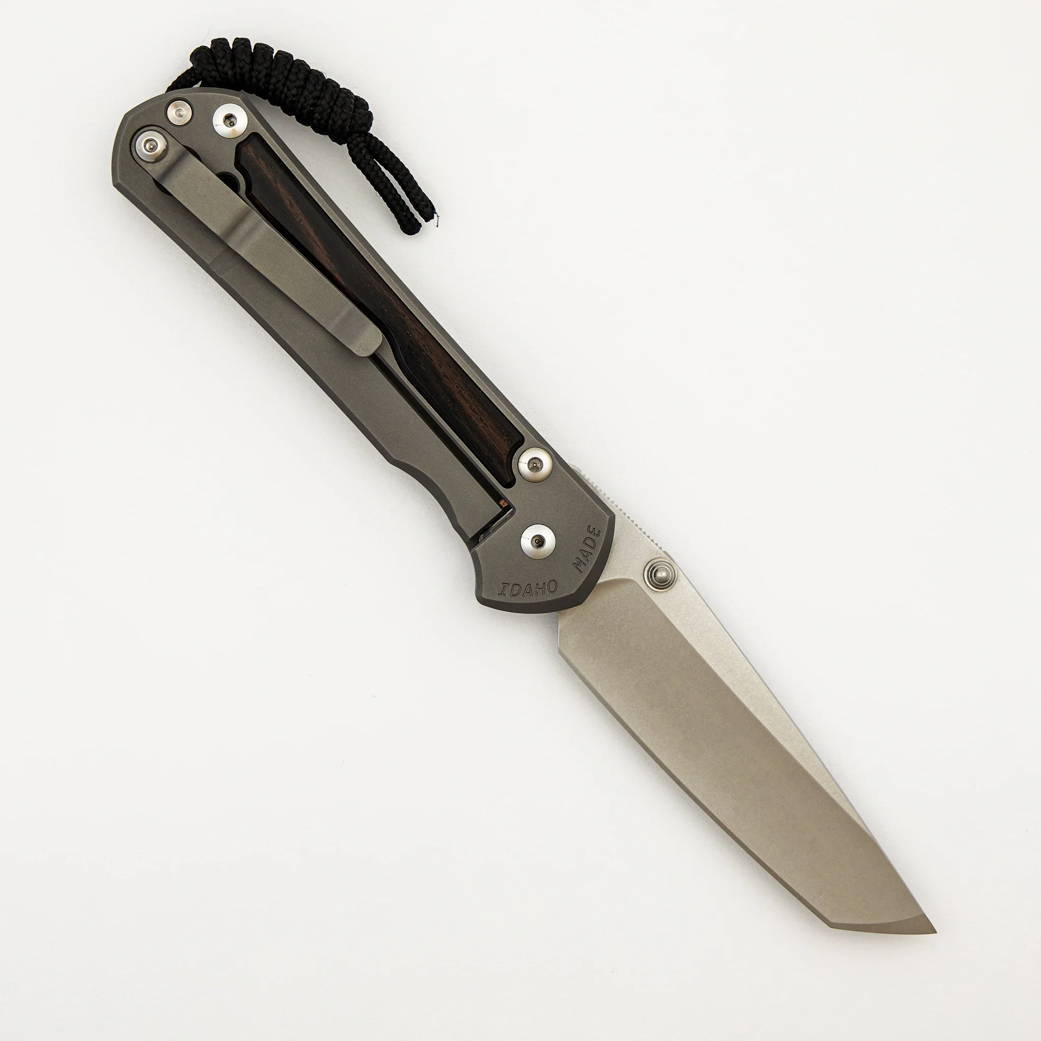 Large Sebenza 31 - Macassar Ebony Inlay - Tanto CPM MagnaCut Blade - Silver Double Thumb Lugs - Image 37