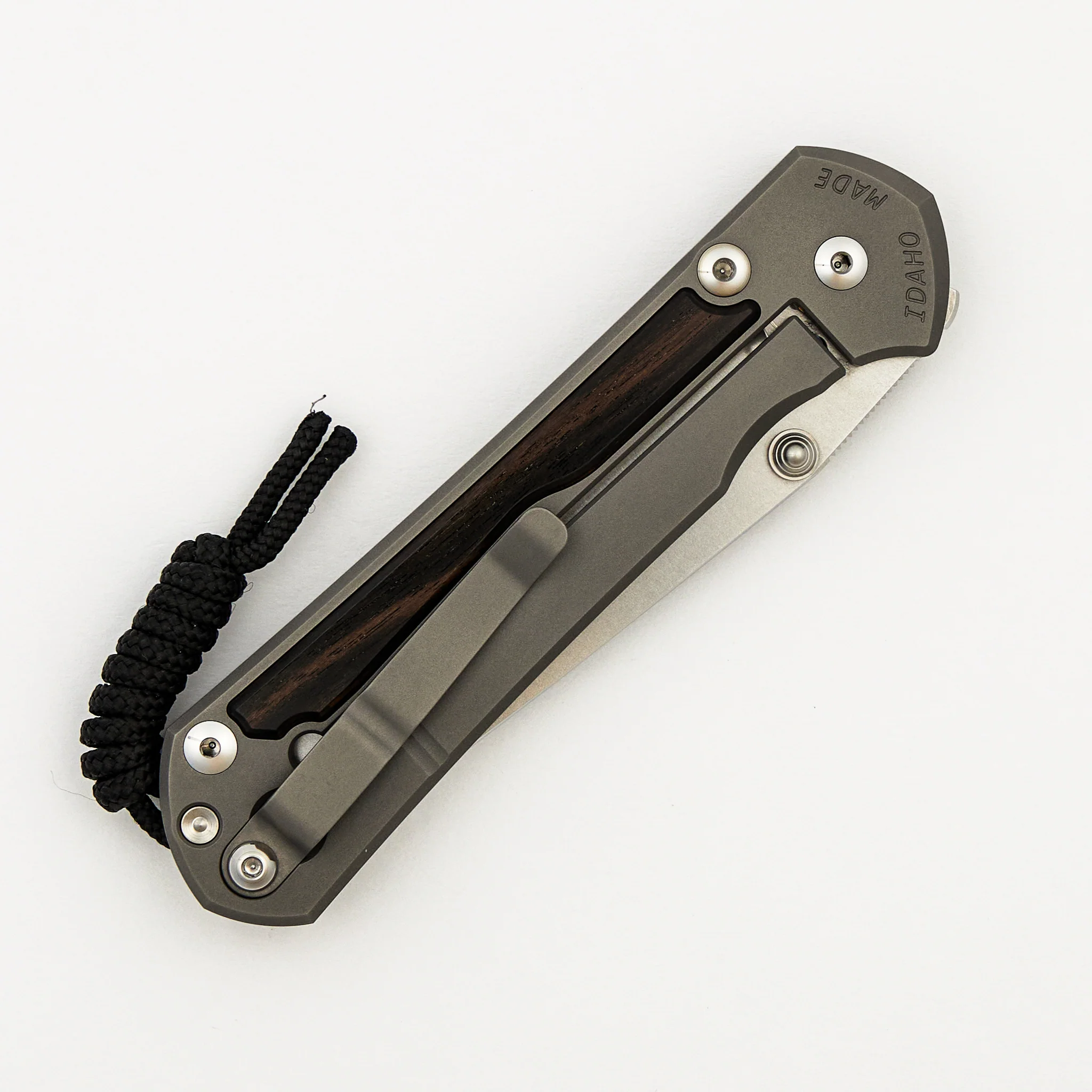 Large Sebenza 31 - Macassar Ebony Inlay - Tanto CPM MagnaCut Blade - Silver Double Thumb Lugs - Image 39