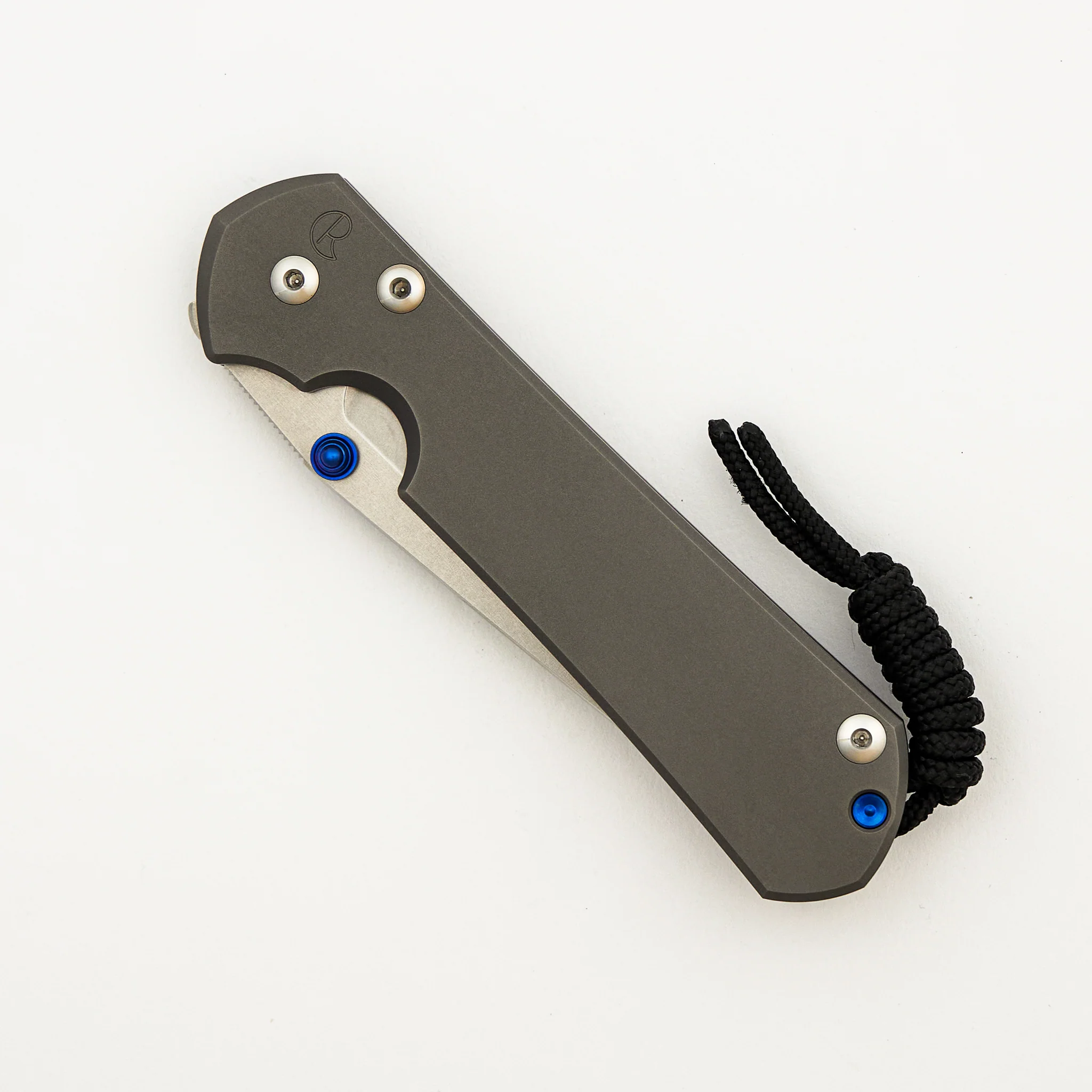 Large Sebenza 31 - Tanto CPM MagnaCut Blade - Glass Blasted - MIM Clip - Blue Double Lugs - Image 3