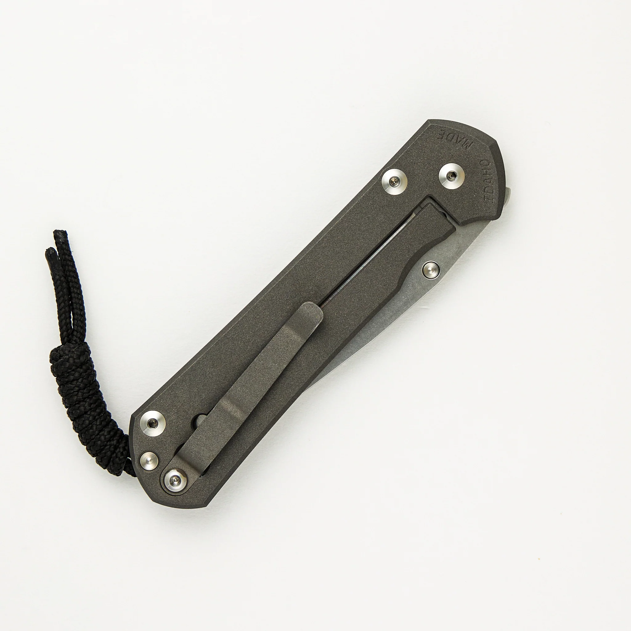 Large Sebenza 31 - Unique Graphic - Drop Point CPM MagnaCut Blade - Silver Single Thumb Lug - Image 4