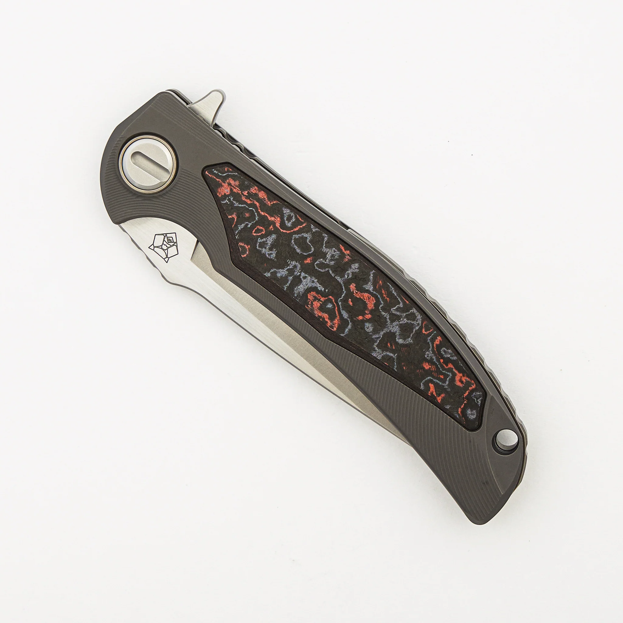 "Limited Edition" Molten Overkill - MagnaCut Blade - Titanium Handle W/ Lava & Ash CarboTi Inlays - SRRBS (RJ Martin Design) - Image 3