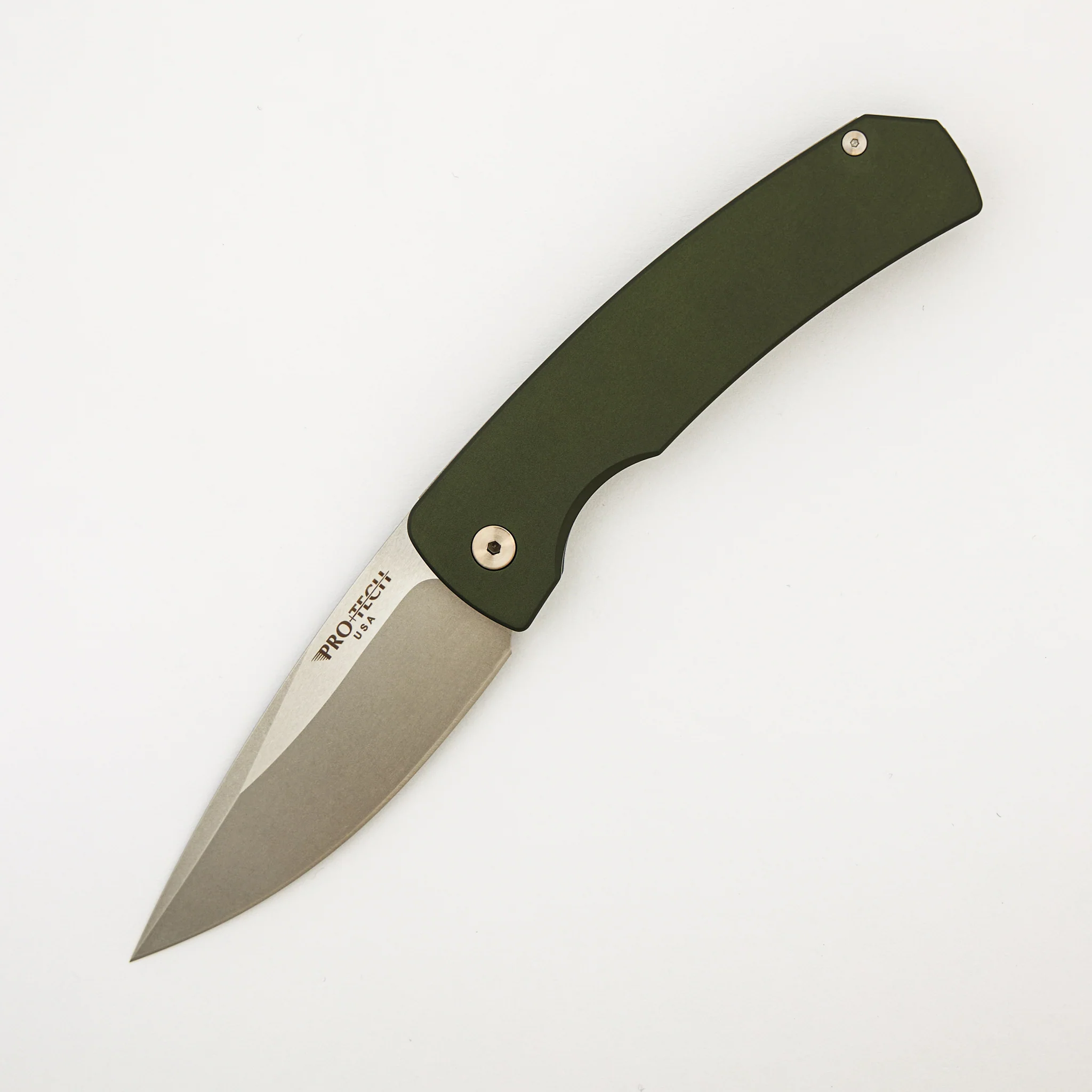 Magic 2 "Whiskers" - Solid Green Handle - Stonewash 154CM Blade - M2601-GREEN