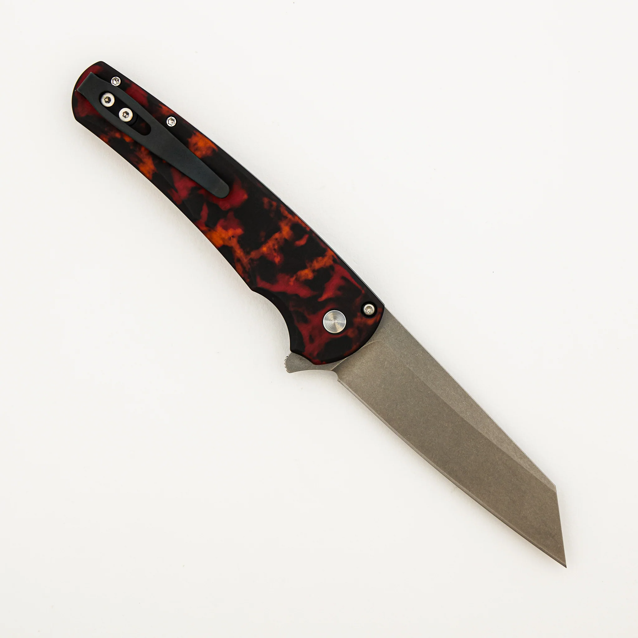 Malibu Flipper - 5401-DF "Del Fuego" Anodized Aluminum Handle - Stonewash MagnaCut Reverse Tanto Blade - Image 2