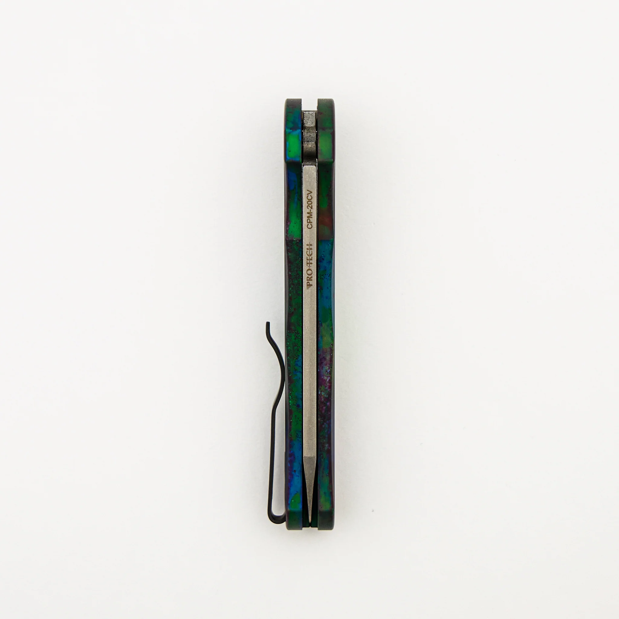 Malibu Flipper - AE.Malibu.1 - Northern Lights Anodized Aluminum Handle - Stonewashed 20CV Reverse Tanto Blade - Image 5