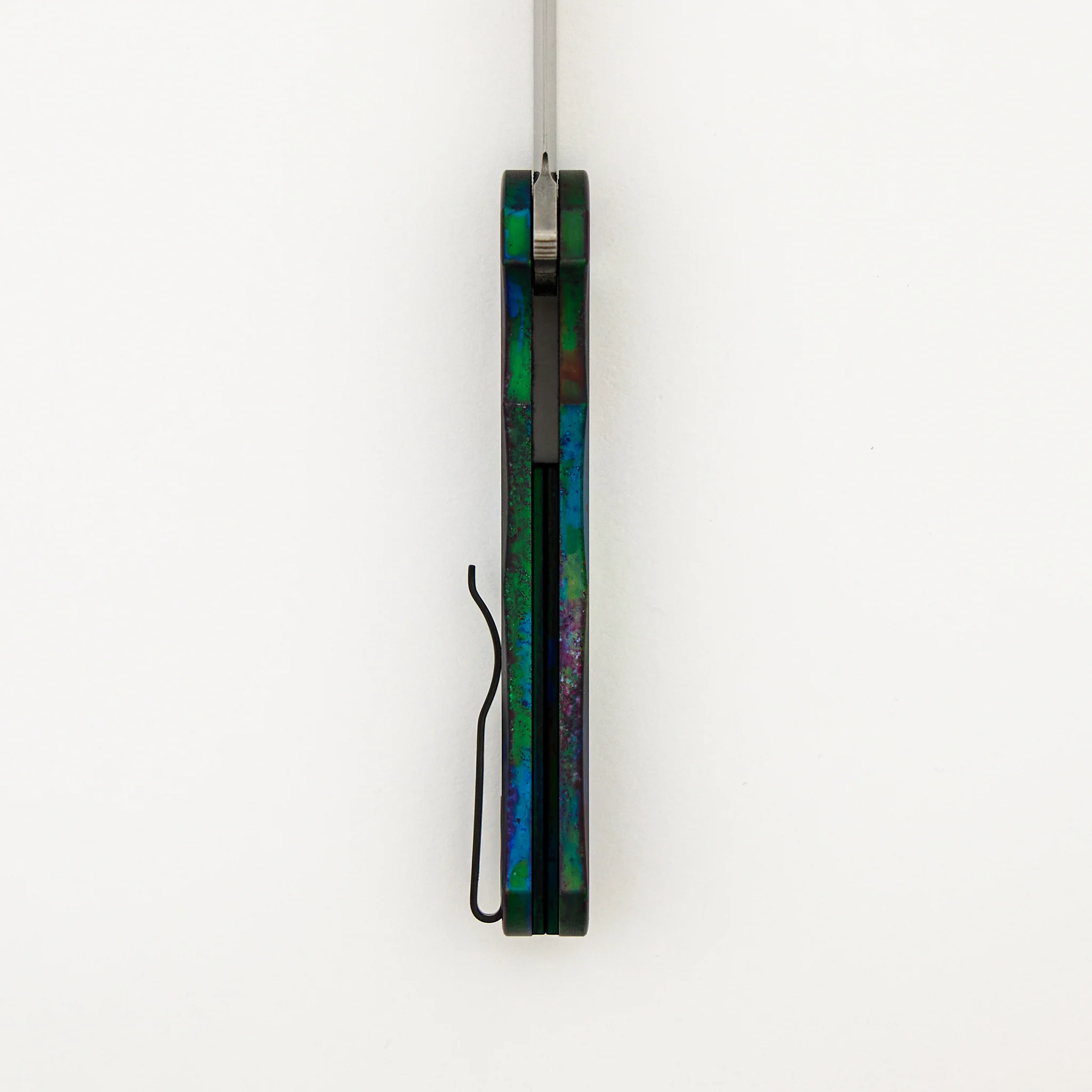 Malibu Flipper - AE.Malibu.1 - Northern Lights Anodized Aluminum Handle - Stonewashed 20CV Reverse Tanto Blade - Image 6