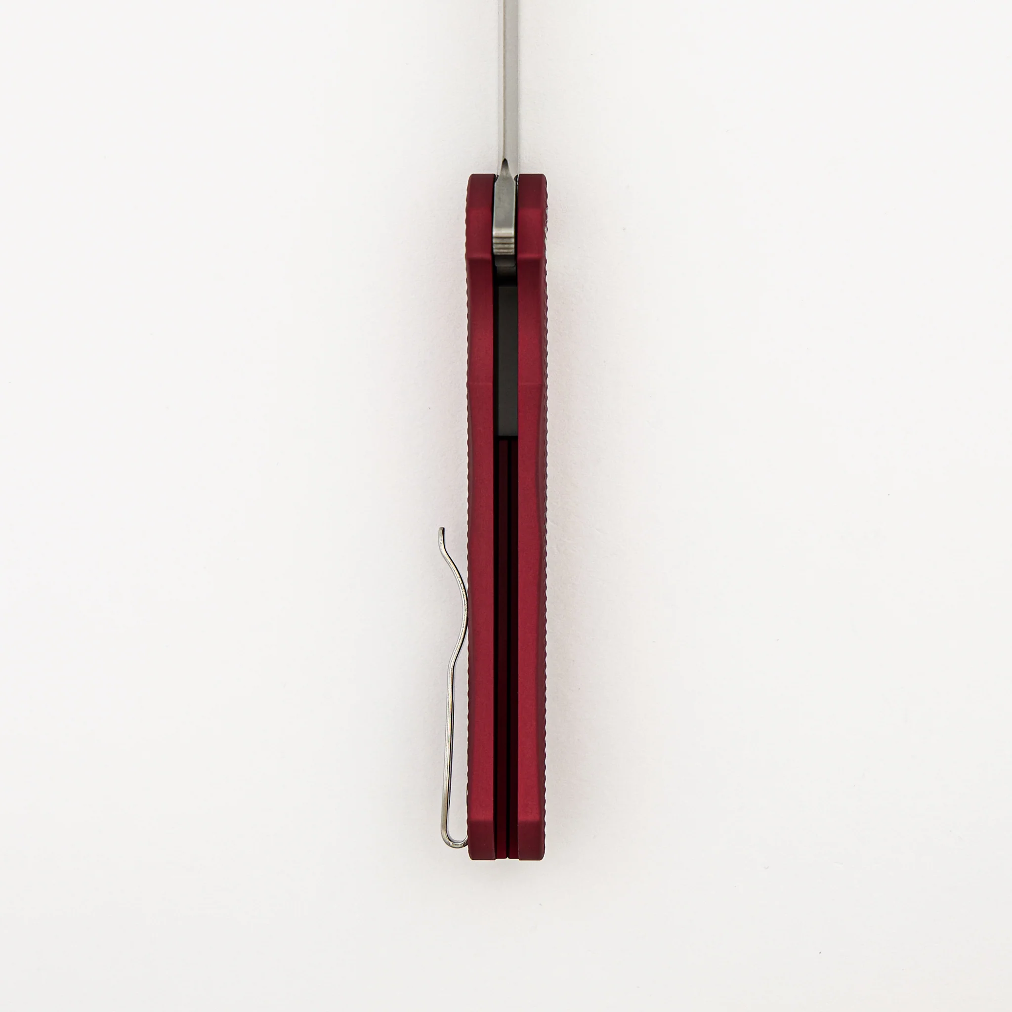 Malibu Flipper - Red Textured Handle - Stonewash Reverse Tanto MagnaCut Blade - 5405 LTD-RED - Image 6