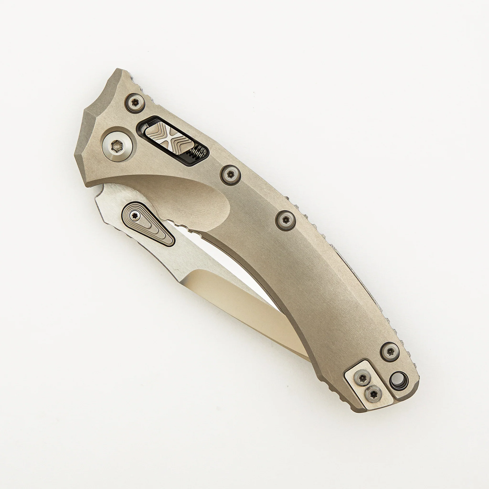 Marfione Custom Knives Amphibian - Mirror Polish - Double Vapor Blast Titanium - Image 3