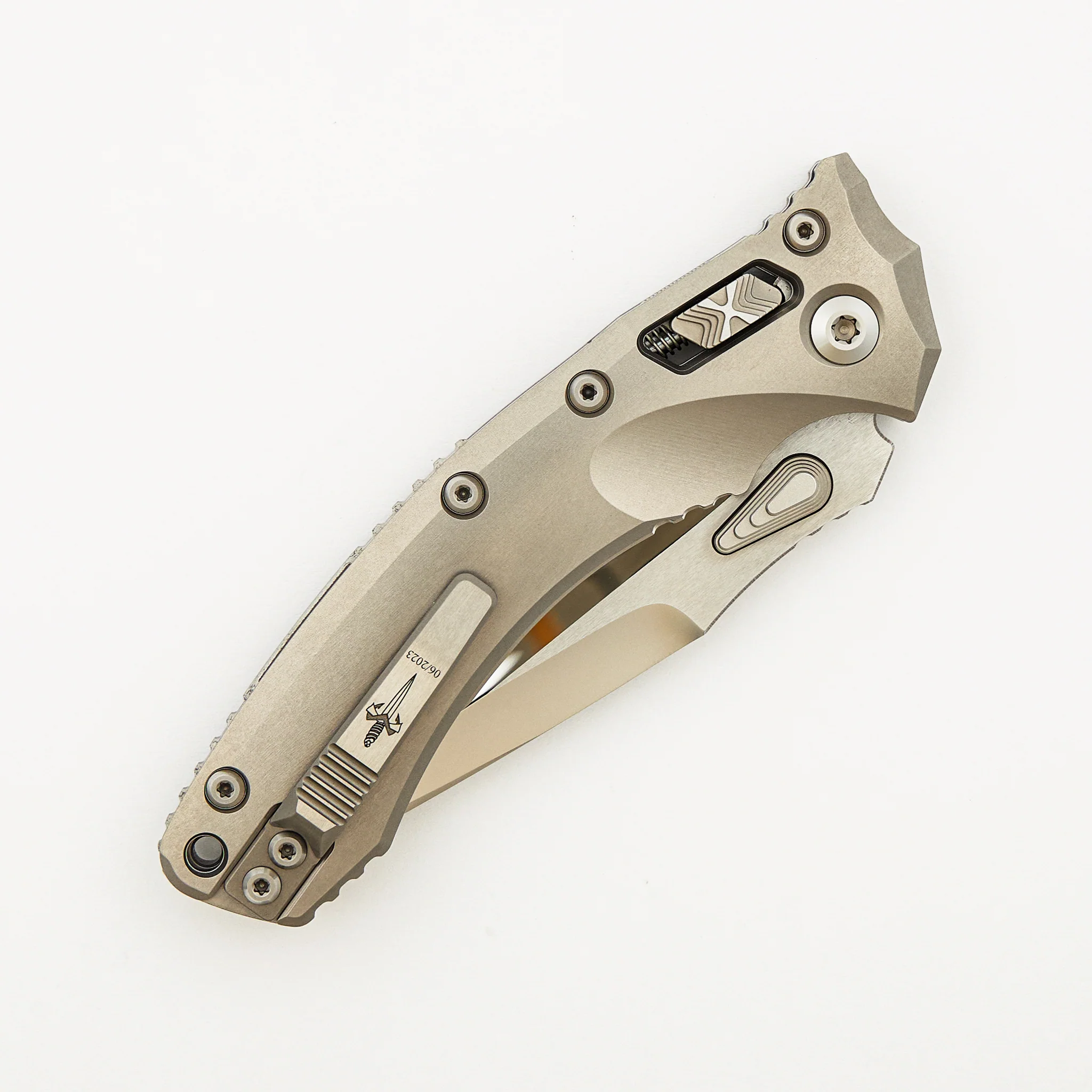 Marfione Custom Knives Amphibian - Mirror Polish - Double Vapor Blast Titanium - Image 4