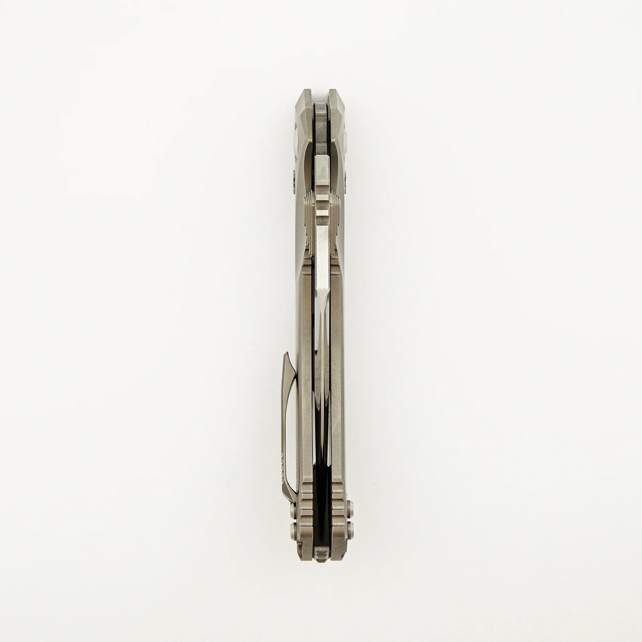 Marfione Custom Knives Amphibian - Mirror Polish - Double Vapor Blast Titanium - Image 5