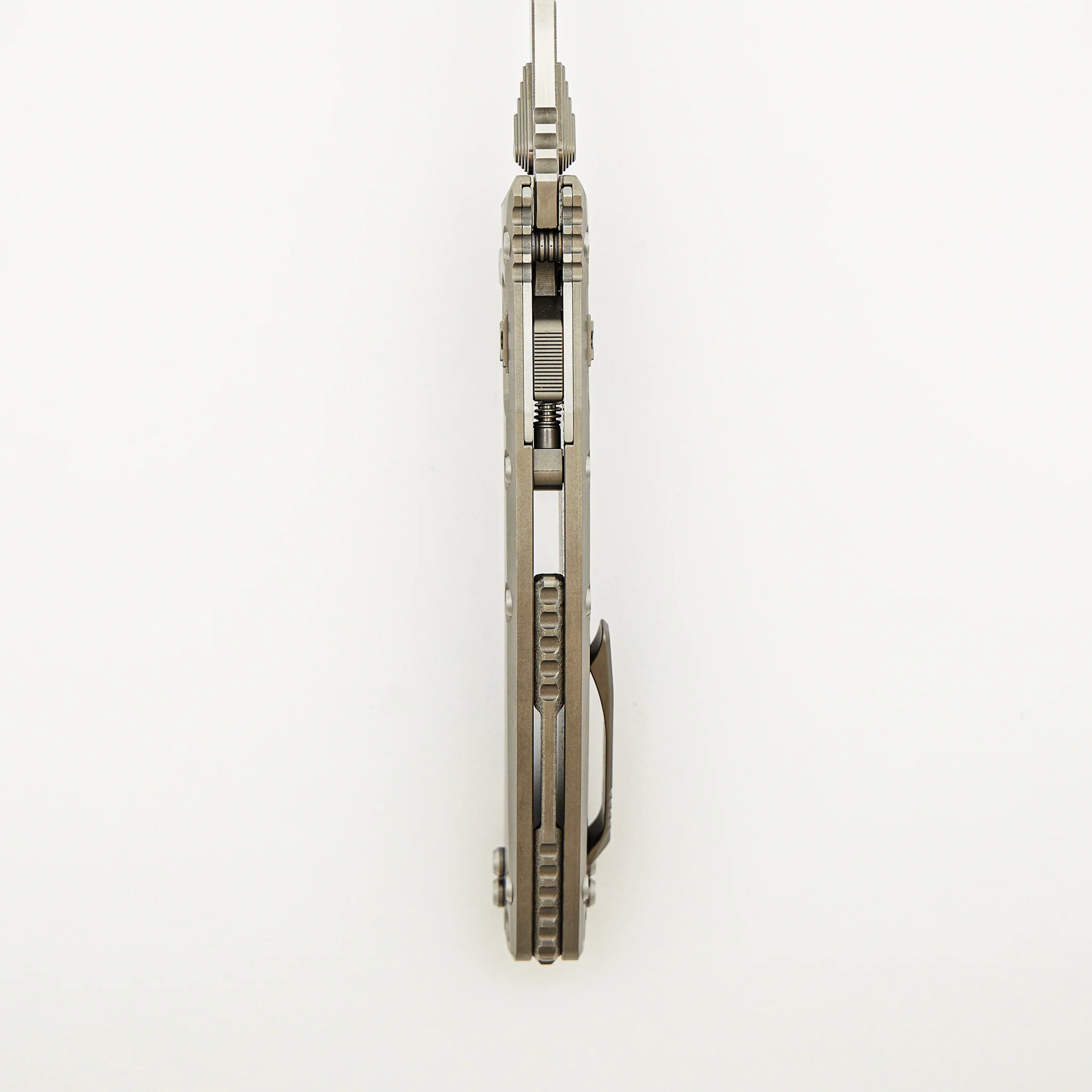 Marfione Custom Knives Amphibian - Mirror Polish - Double Vapor Blast Titanium - Image 7