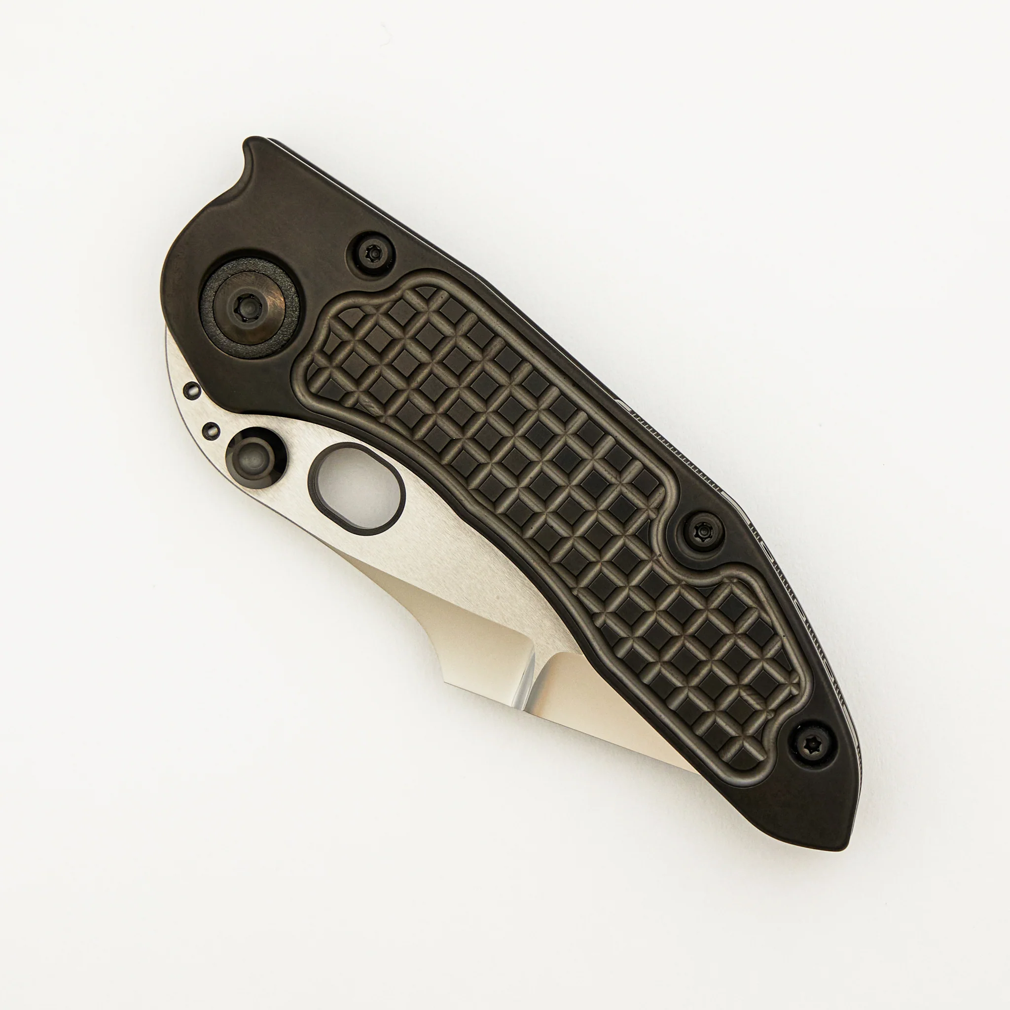 Marfione Custom Knives / Borka Blades Collabroation Stitch Darkstar - Liquid Metal - Tritium Insert - Image 3