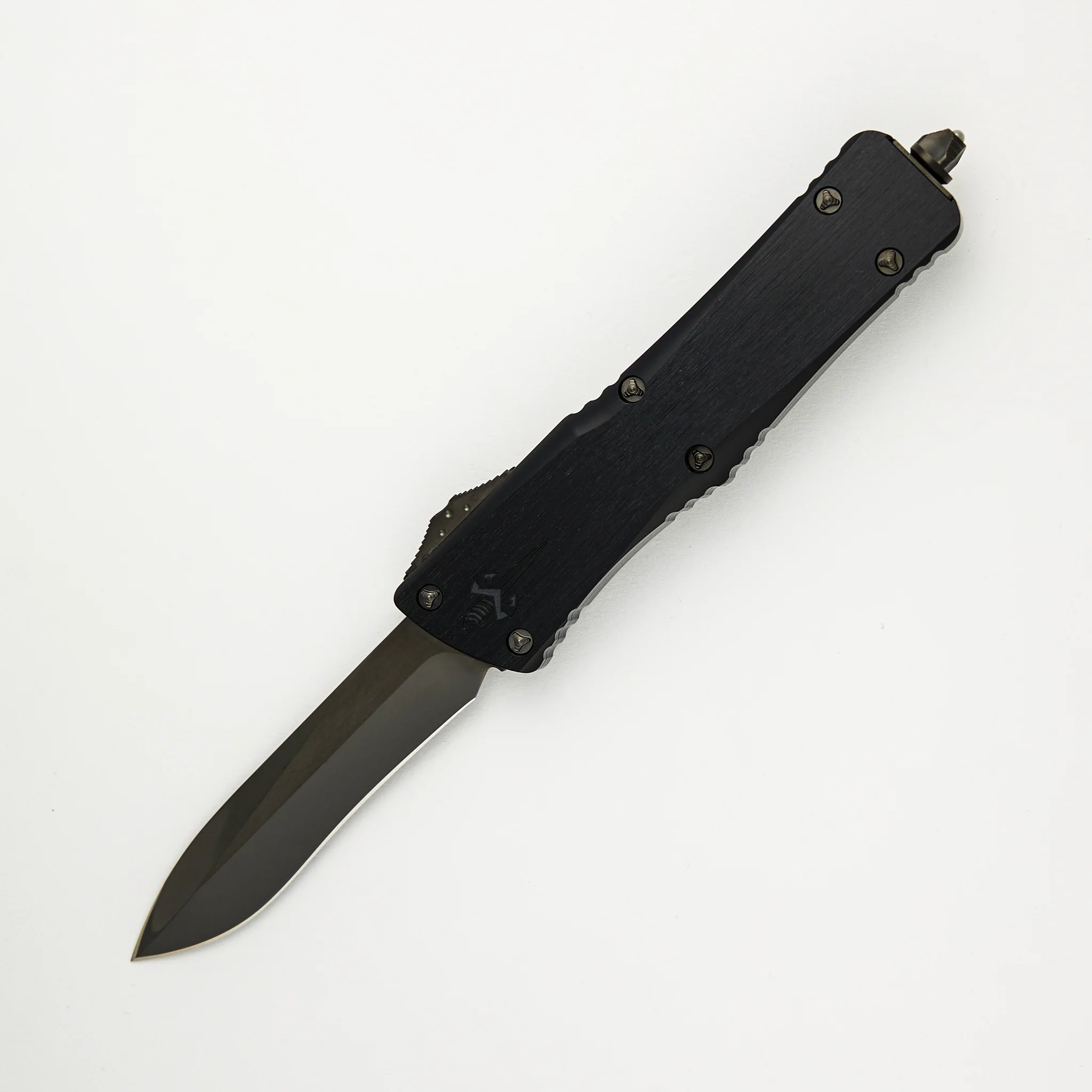 Marfione Custom Knives Combat Troodon - Recurve Polished DLC Blade - Aircraft Alloy Deep Engraved Handle