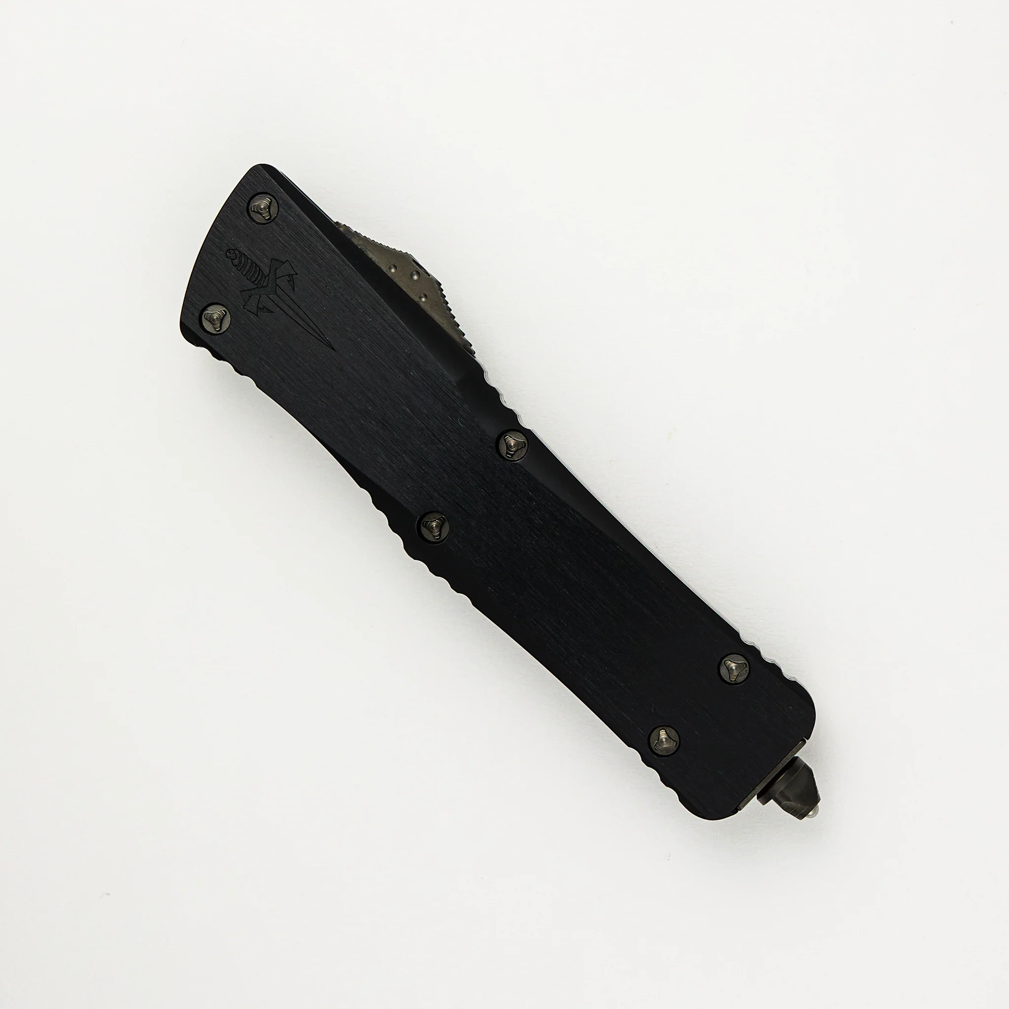 Marfione Custom Knives Combat Troodon - Recurve Polished DLC Blade - Aircraft Alloy Deep Engraved Handle - Image 3