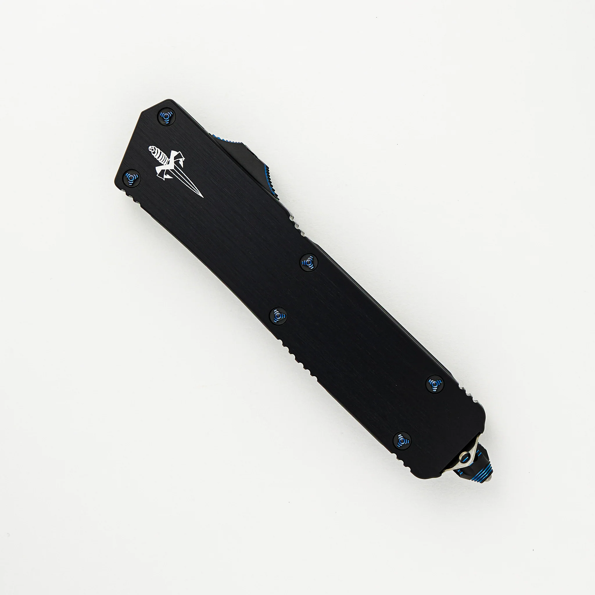 Marfione Custom Knives Scarab II - D/E Satin Finish Blade - Black Hefted Alloy Handle - Image 3