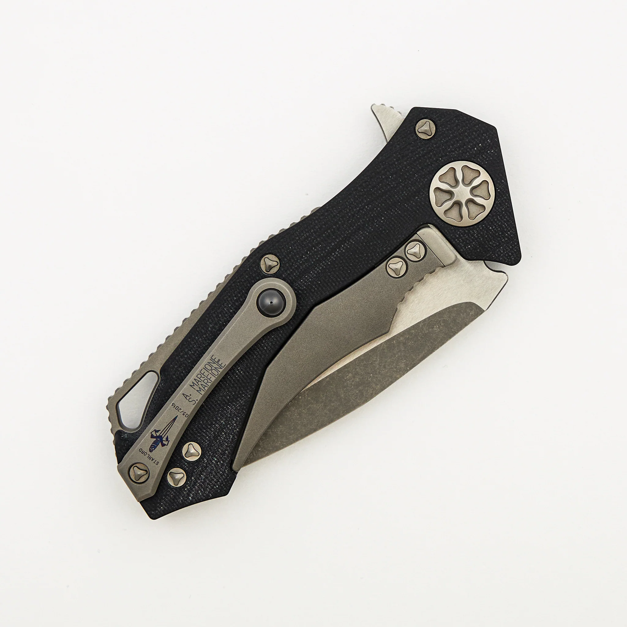 Marfione Custom Knives Starlord - Two-Tone Apocalyptic Elmax - G10 Composite - Image 4