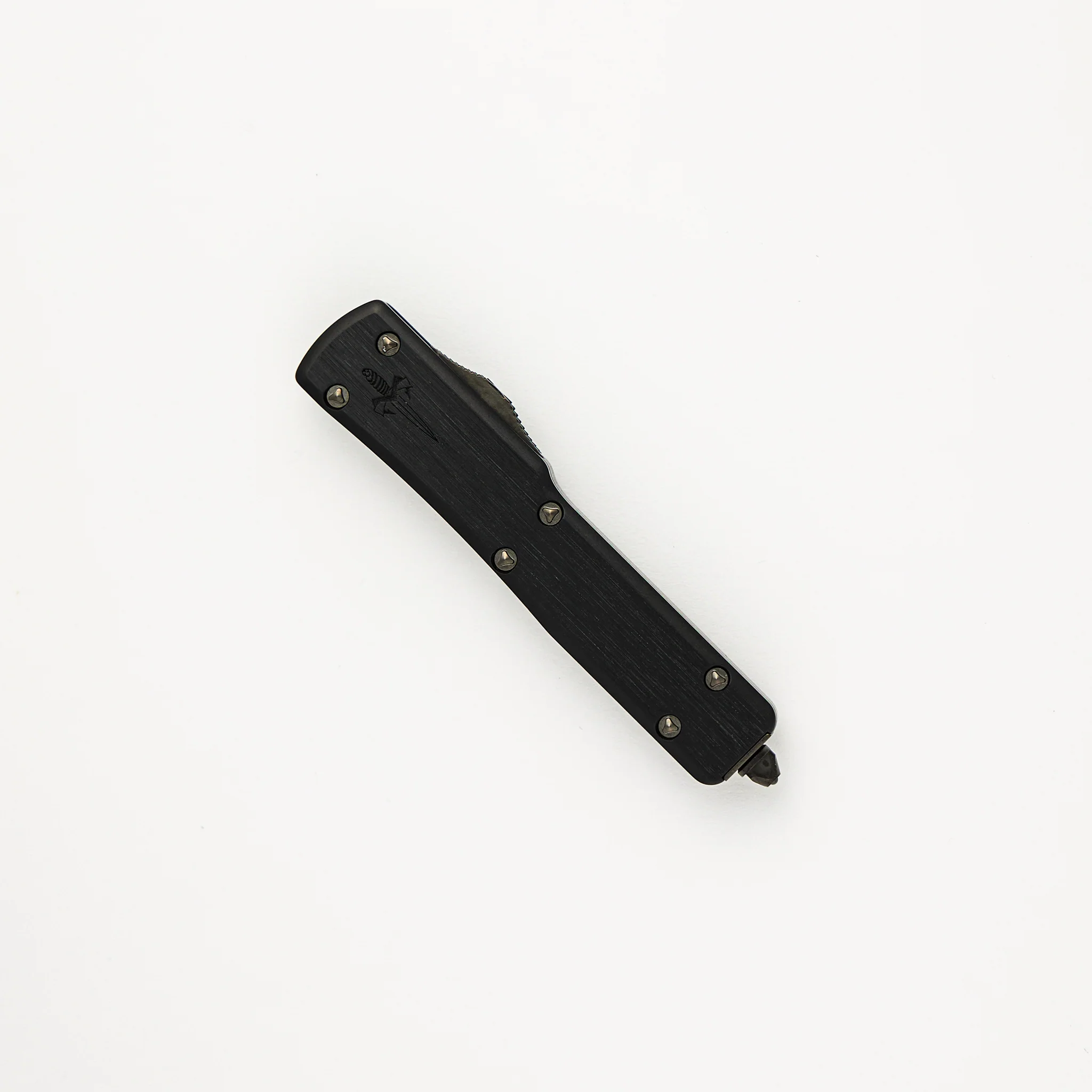 Marfione Custom Knives UTX-70 - D/E Hot Blued Dragonskin Pattern Bertie Reitveld Blade - Hefted Black Alloy - Image 3