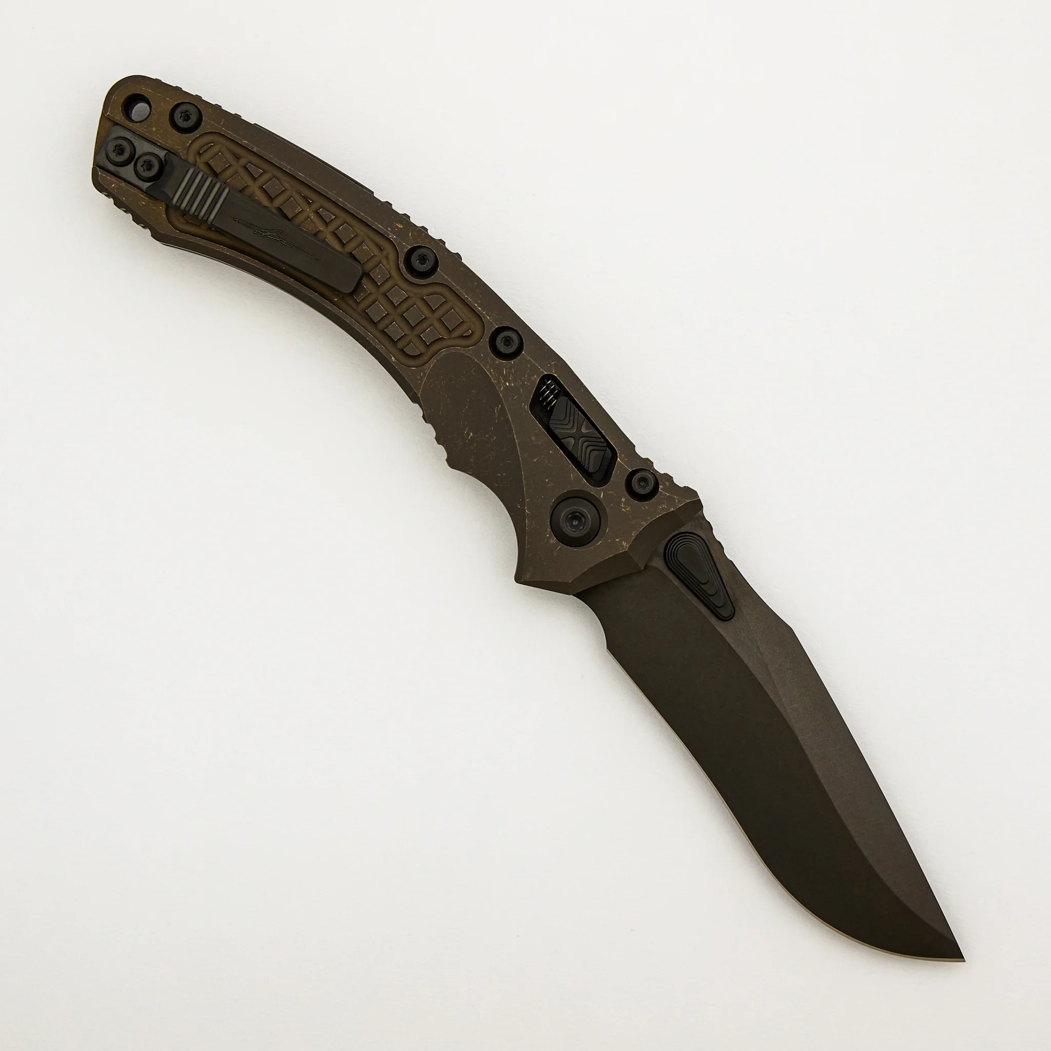 "Marfione Select" Amphibian - RAM-LOK DLC Stonewash Finish Antique Bronze Anodized Frag Pattern Titanium W/ DLC Titanium Accent 137RL-1DLCTFRMS1 - Image 2