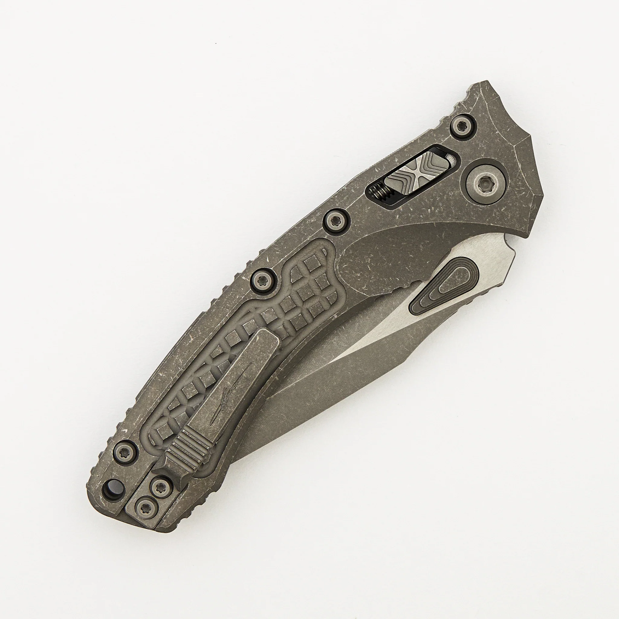 "Marfione Select" Amphibian - RAM-LOK Partial Serrated Apocalyptic Finish Frag Pattern Titanium 137RL-11APFRMS1 - Image 4