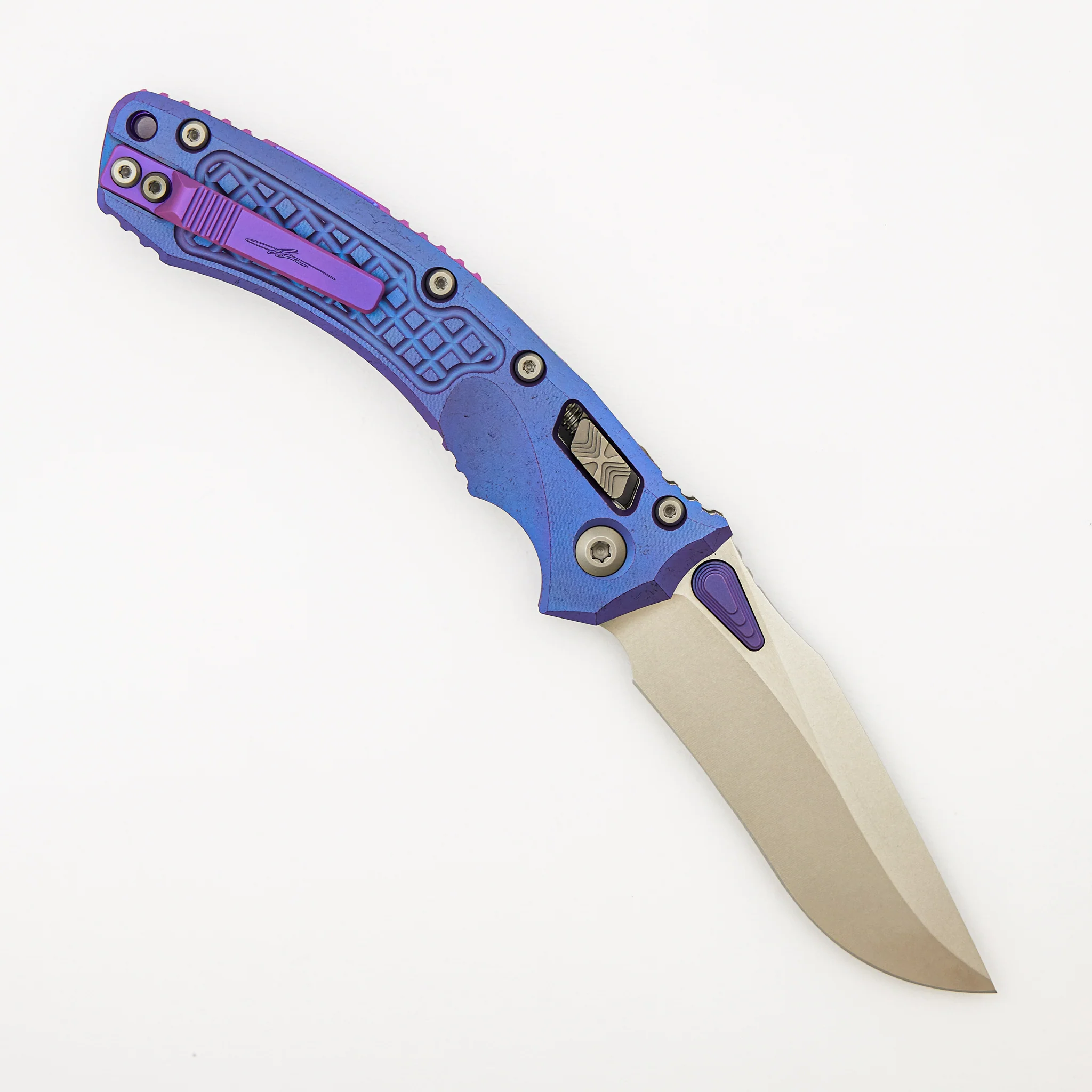 "Marfione Select" Amphibian - RAM-LOK Stonewash Finish Purple Haze Anodized Frag Pattern Titanium w/ Purple Titanium Accent 137RL-10FRMS5 - Image 2