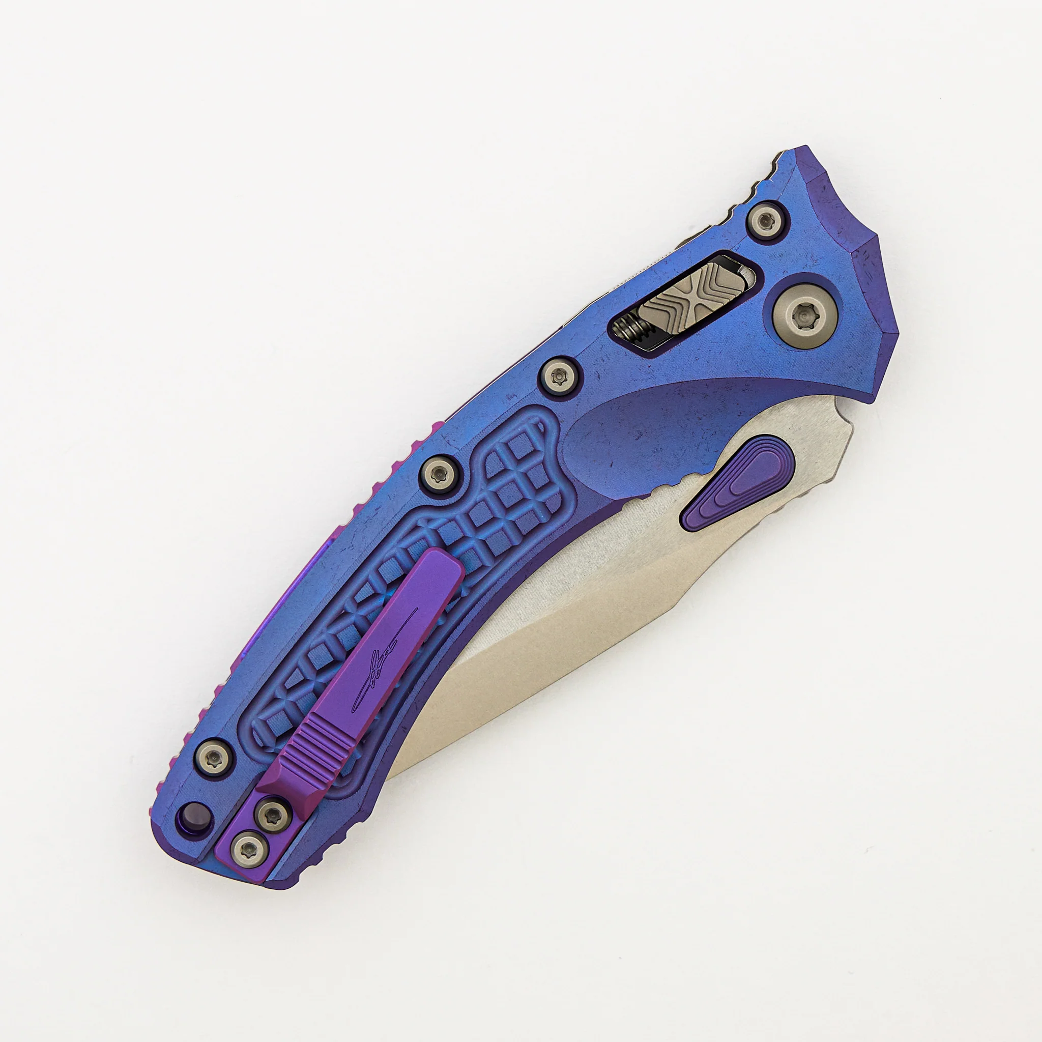 "Marfione Select" Amphibian - RAM-LOK Stonewash Finish Purple Haze Anodized Frag Pattern Titanium w/ Purple Titanium Accent 137RL-10FRMS5 - Image 4