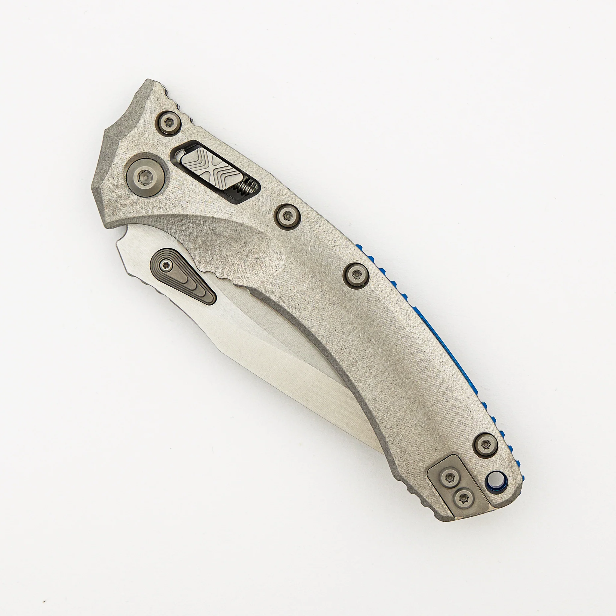 "Marfione Select" Amphibian - RAM-LOK Stonewash Finish Slab Side Titanium W/ Blue Titanium Accent 137RL-10MS2 - Image 3