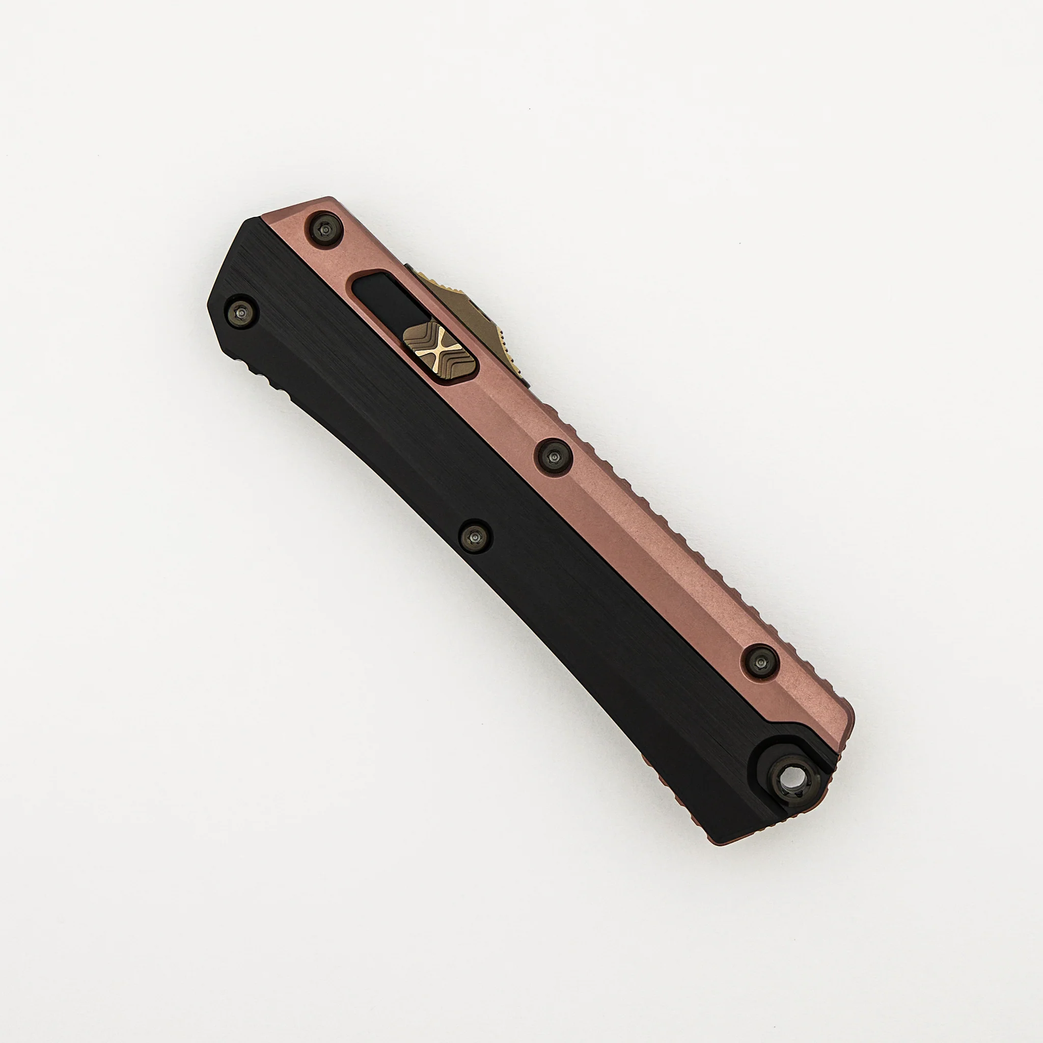 "Marfione Select" Glykon - Bayonet Blued Baker Forge Coppermai - Hefted Alloy w/ Rose Gold PVD Accents - DLC Hard Cut w/ Blue Ti Accent - Image 3