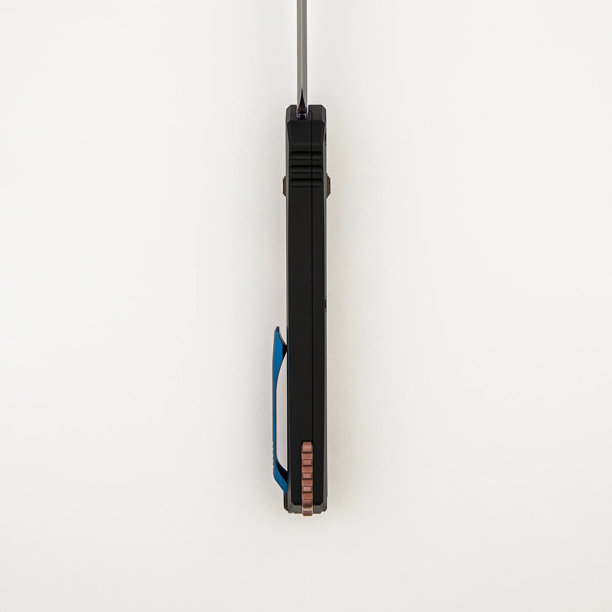 "Marfione Select" Glykon - Bayonet Blued Baker Forge Coppermai - Hefted Alloy w/ Rose Gold PVD Accents - DLC Hard Cut w/ Blue Ti Accent - Image 5