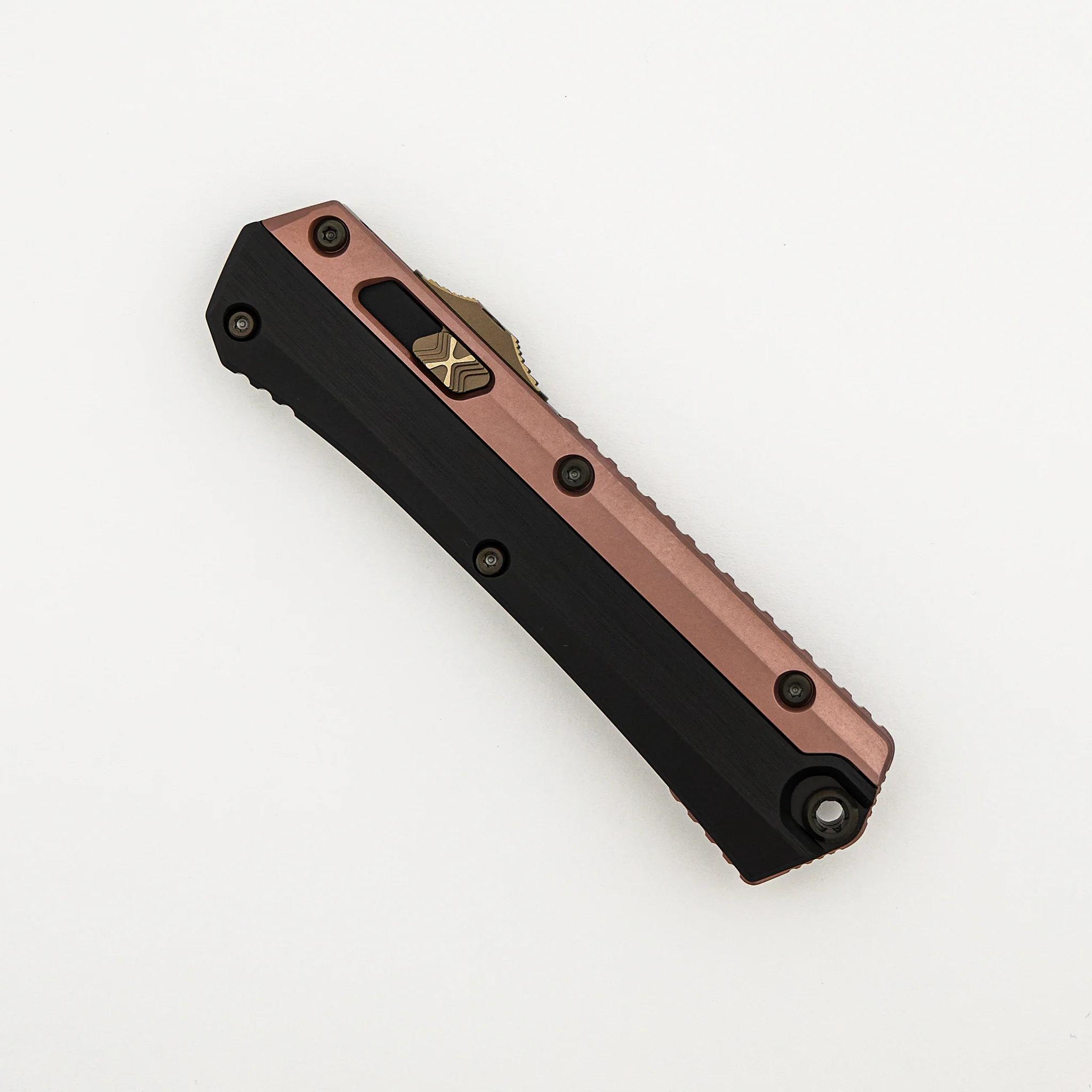 "Marfione Select" Glykon - Bayonet Blued Baker Forge Coppermai - Hefted Alloy w/ Rose Gold PVD Accents - DLC Hard Cut w/ Purple Ti Accent - Image 3