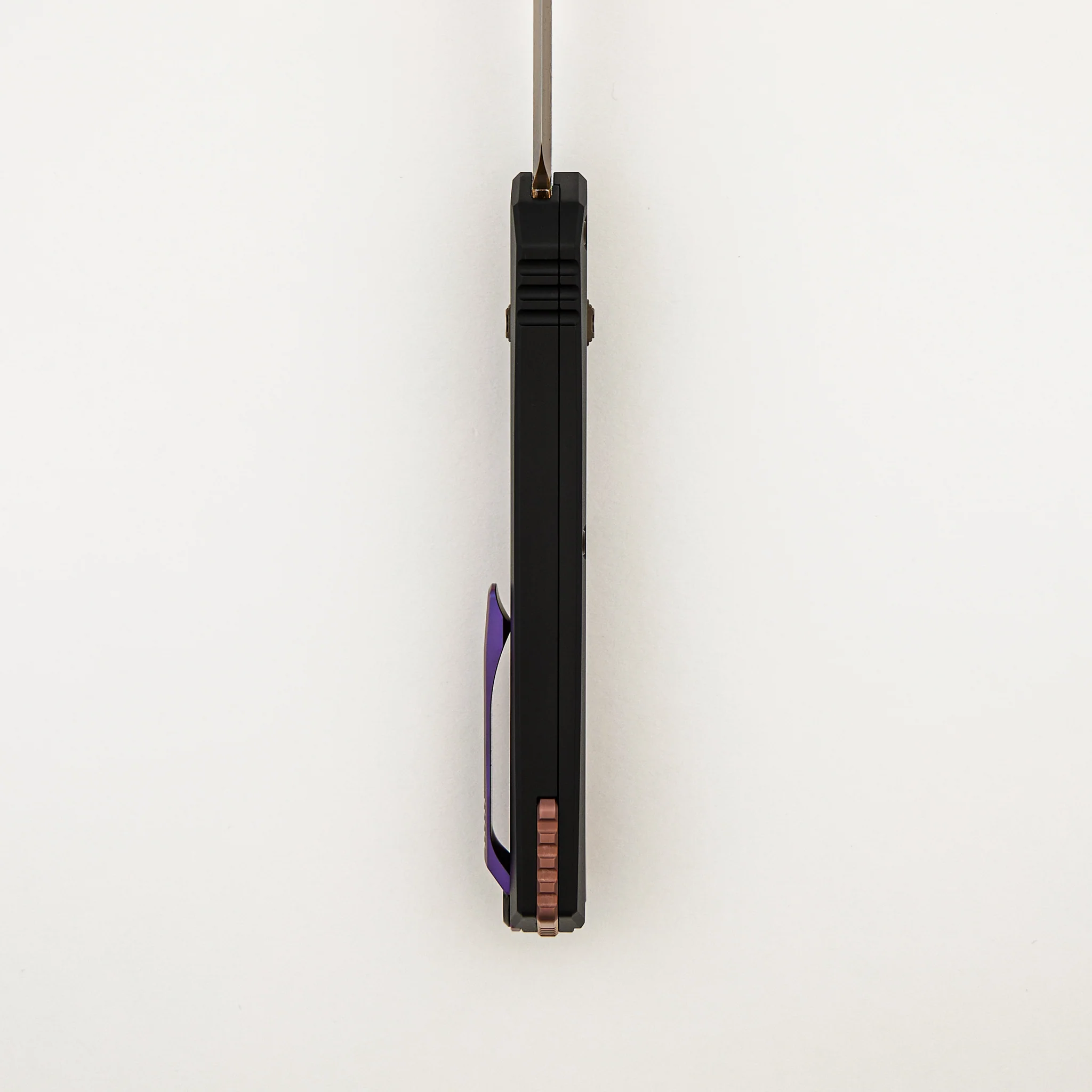 "Marfione Select" Glykon - Bayonet Blued Baker Forge Coppermai - Hefted Alloy w/ Rose Gold PVD Accents - DLC Hard Cut w/ Purple Ti Accent - Image 5