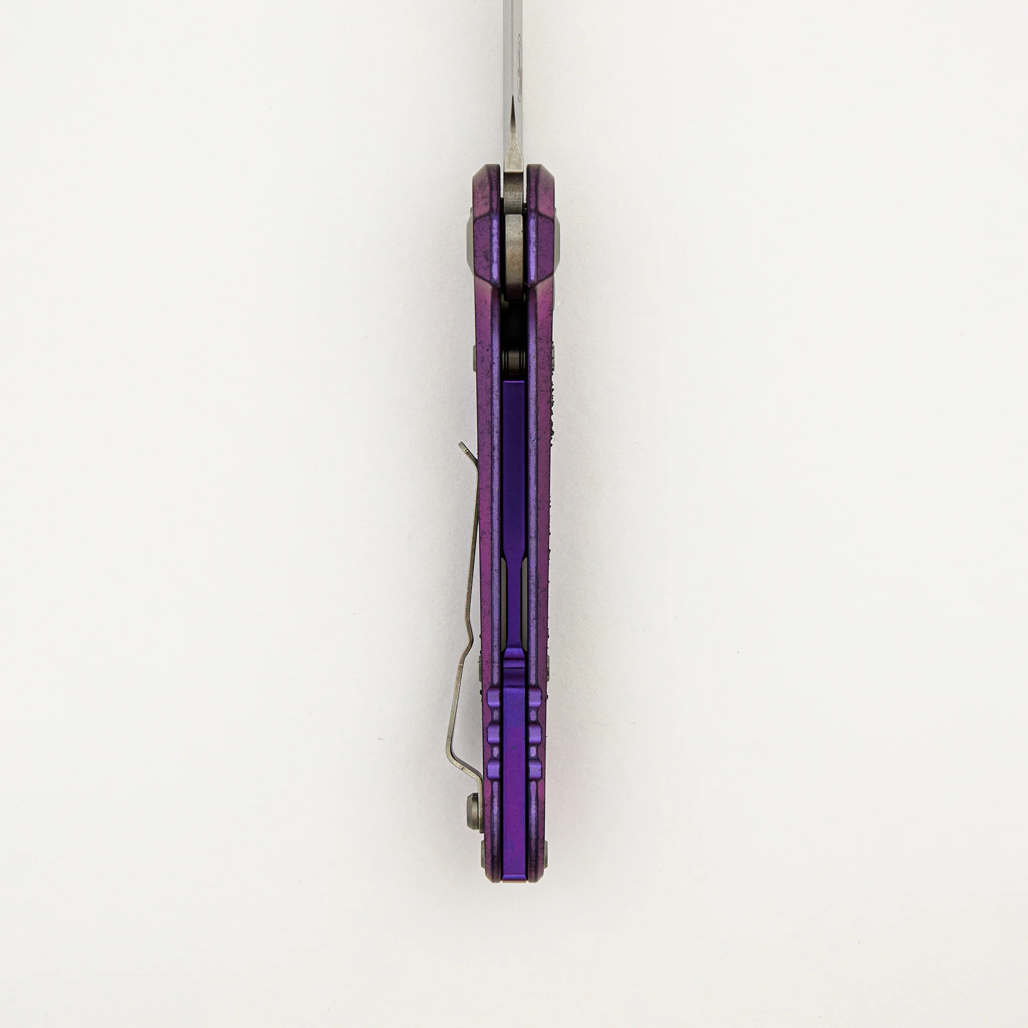"Marfione Select" L.U.D.T. T/E Stonewash Finish Purple Haze Anodized Titanium W/ Textured Inlay and Purple Accent 1136-10MS10 - Image 6