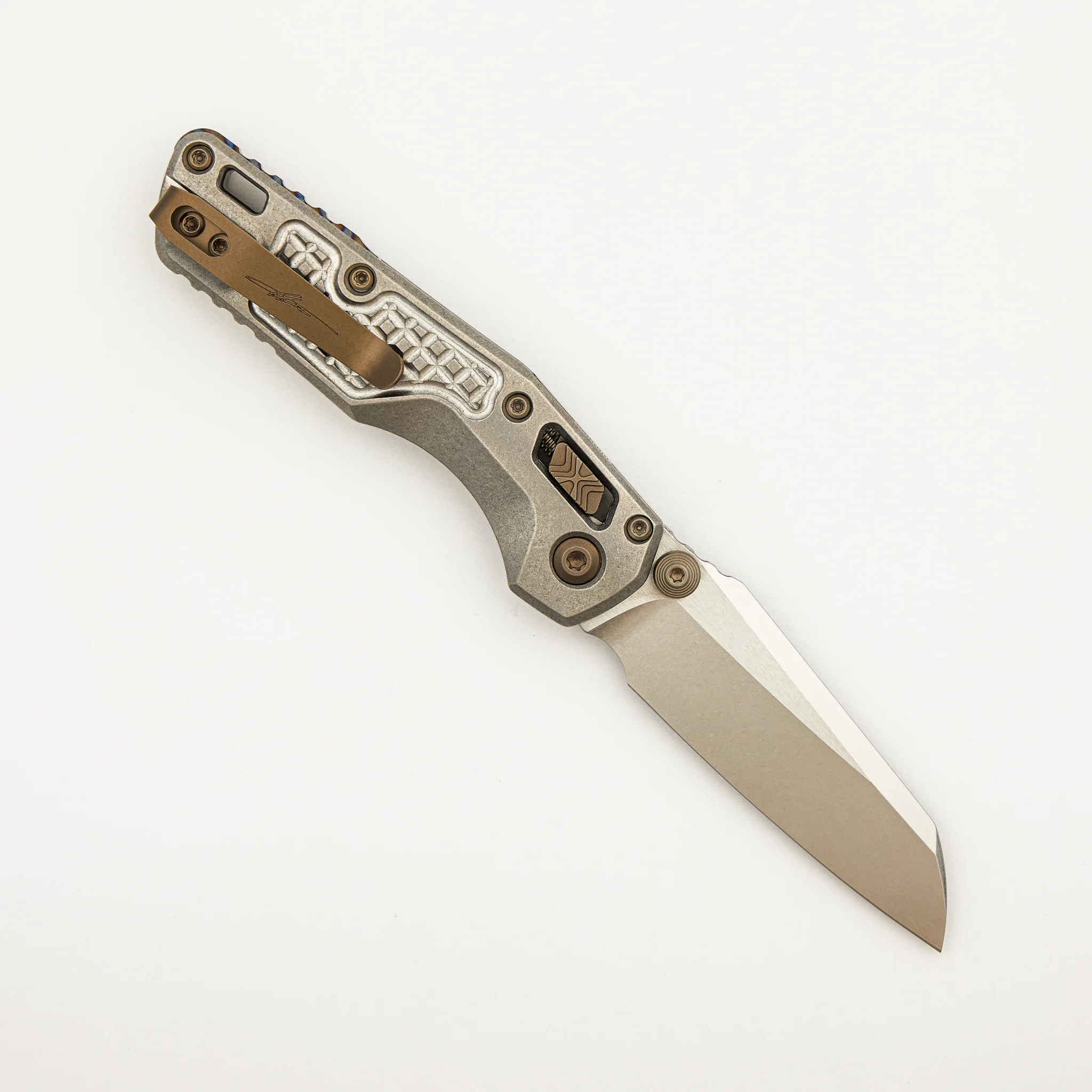 "Marfione Select" MSI Mini RAM-LOK Stonewash Finish Frag Pattern Titanium w/ Flamed Titanium Accent 210M-10FRMS5 - Image 2