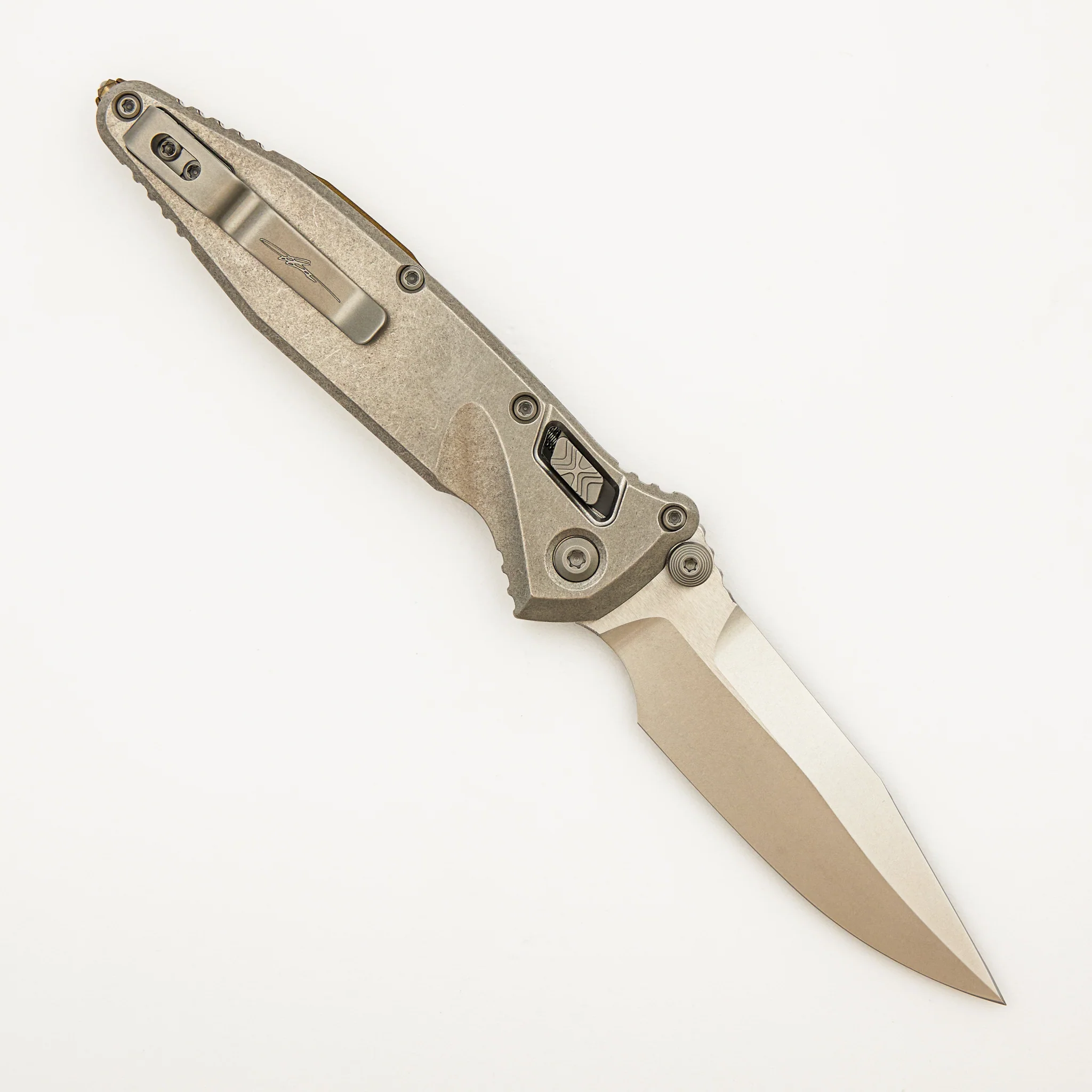 "Marfione Select" Socom RAM-LOK Spear Point Stonewash Finish Slab Side Titanium w/ Bronze Titanium Accents 160RLS-10SMS2 - Image 2