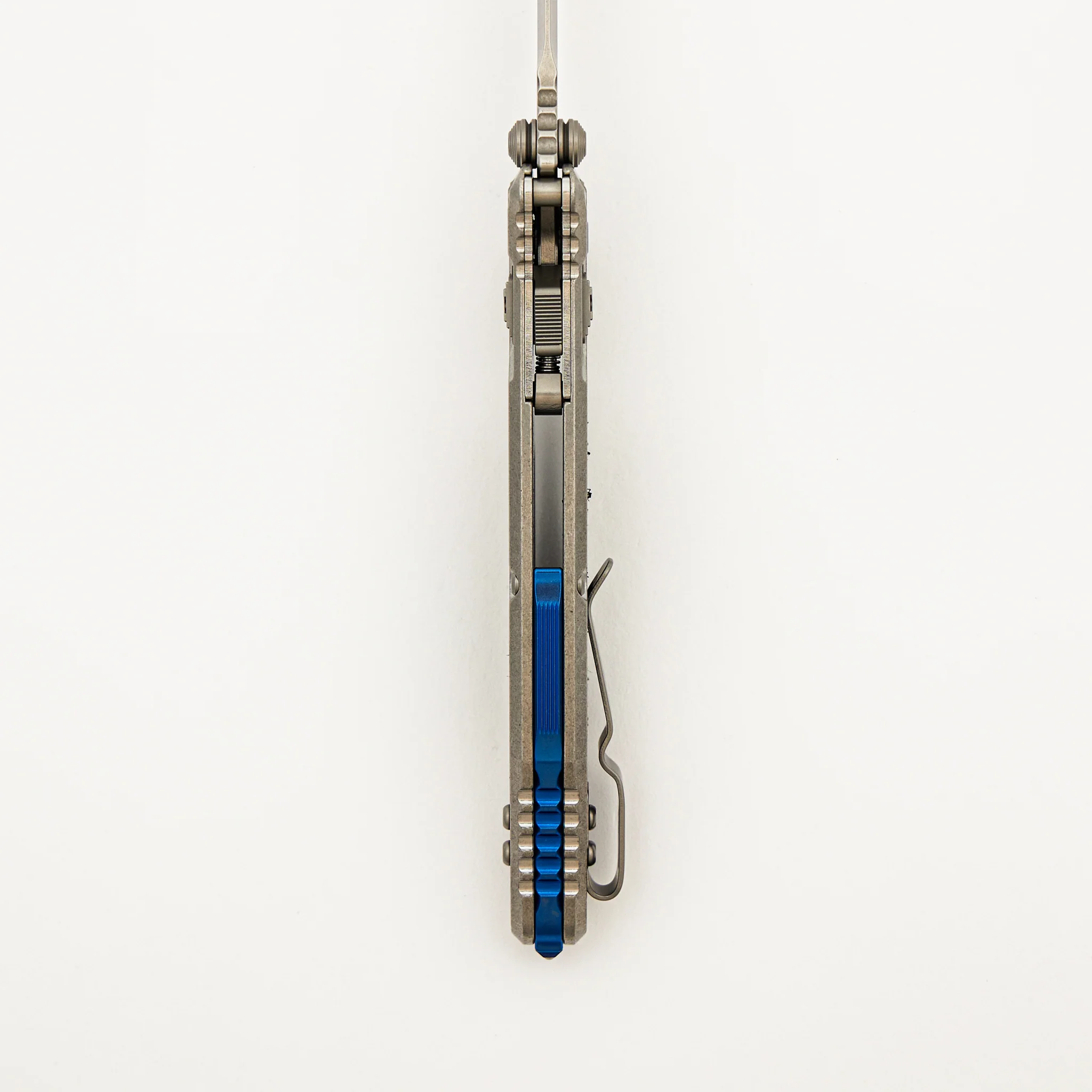 "Marfione Select" Socom RAM-LOK Spear Point Stonewash Finish Titanium W/ Textured Inlay & Blue Accents 160RL-10SMS3 - Image 7