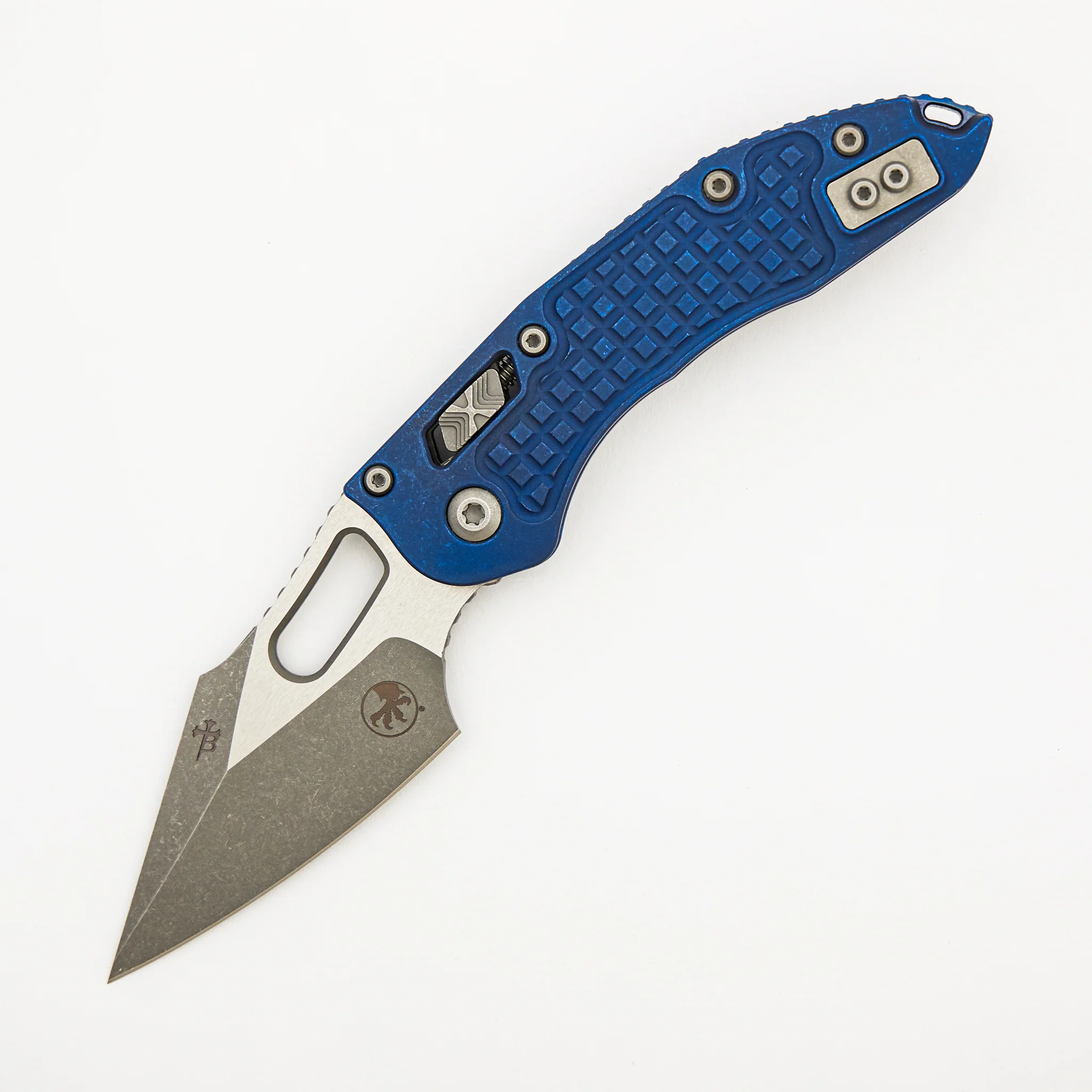 "Marfione Select" Stitch - RAM-LOK Apocalyptic Finish Antique Blue Anodized Frag Pattern Titanium W/ Blue Accent 169RL-10APFRMS2
