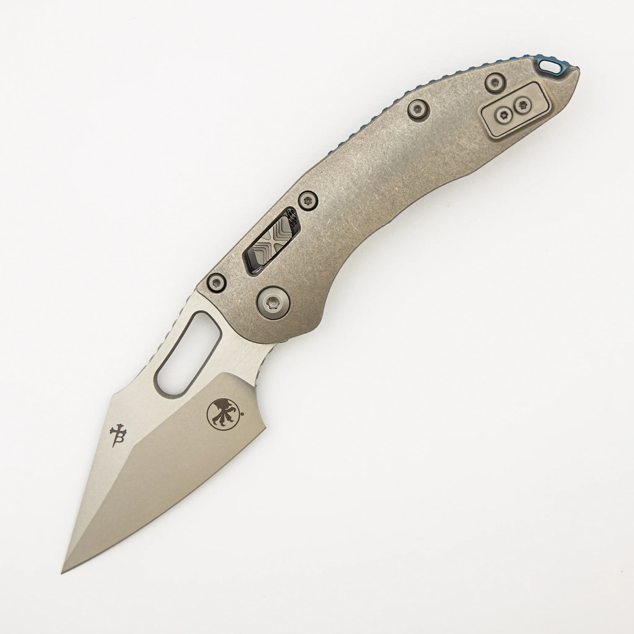 "Marfione Select" Stitch - RAM-LOK Stonewash Finish Slab Side Titanium W/ Blue Titanium Accent 169RL-10MS2