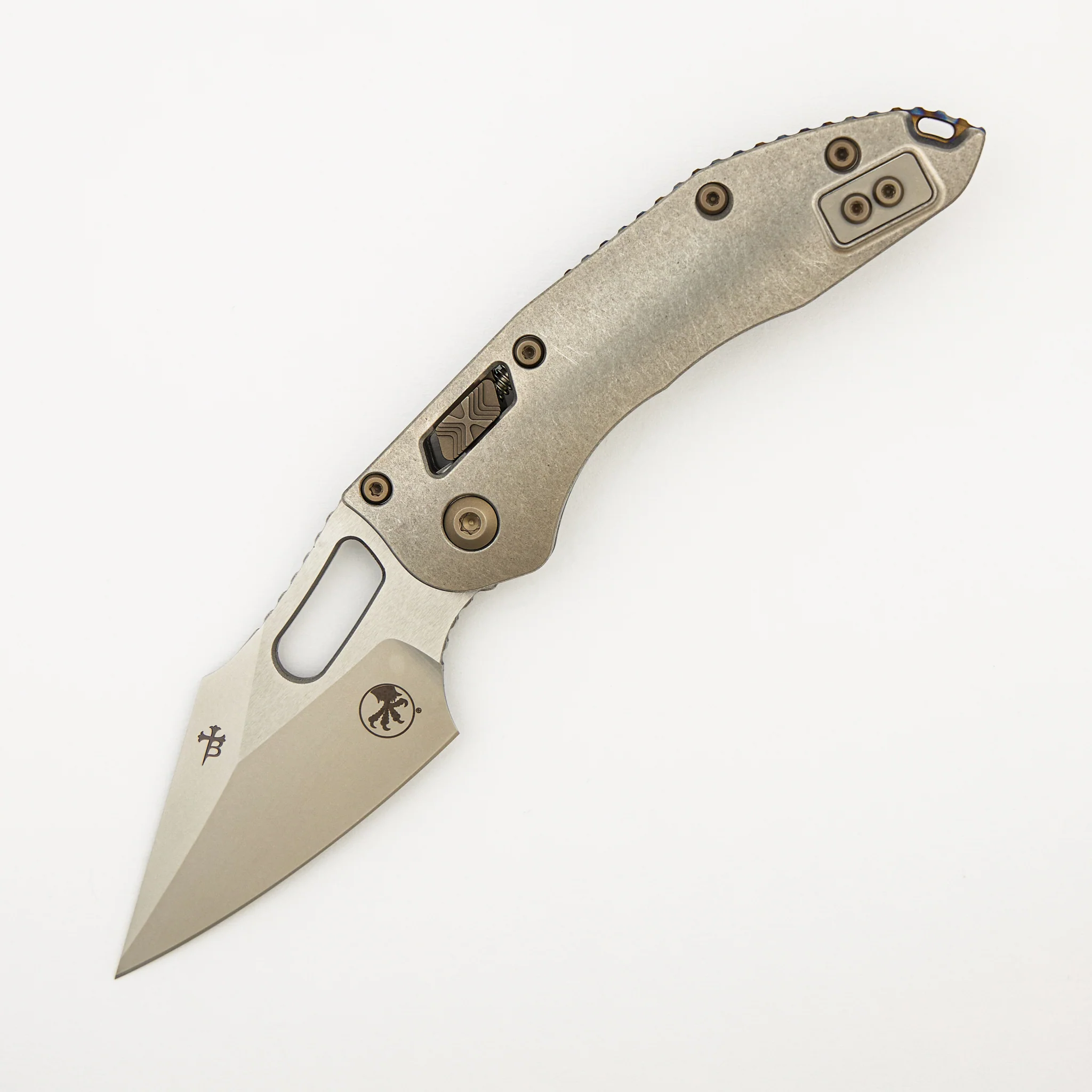 "Marfione Select" Stitch - RAM-LOK Stonewash Finish Slab Side Titanium W/ Flamed Titanium Accent 169RL-10MS4