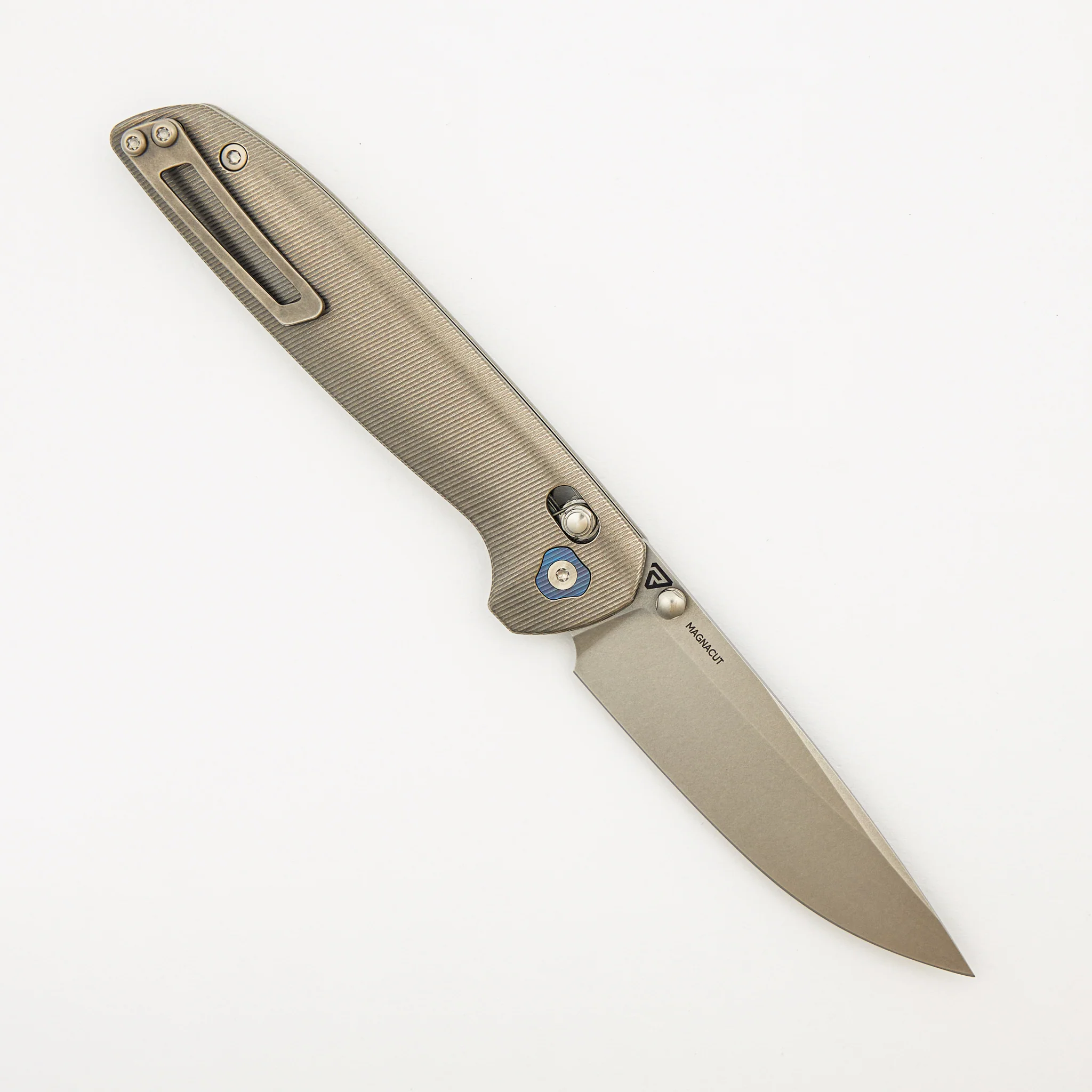 Maverick β Stonewash MagnaCut Blade β Stonewash Titanium Handle - Image 2